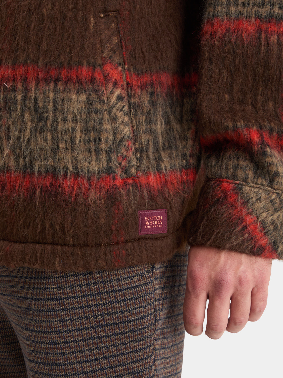 Brushed wool blend overshirt - Scotch & Soda AU