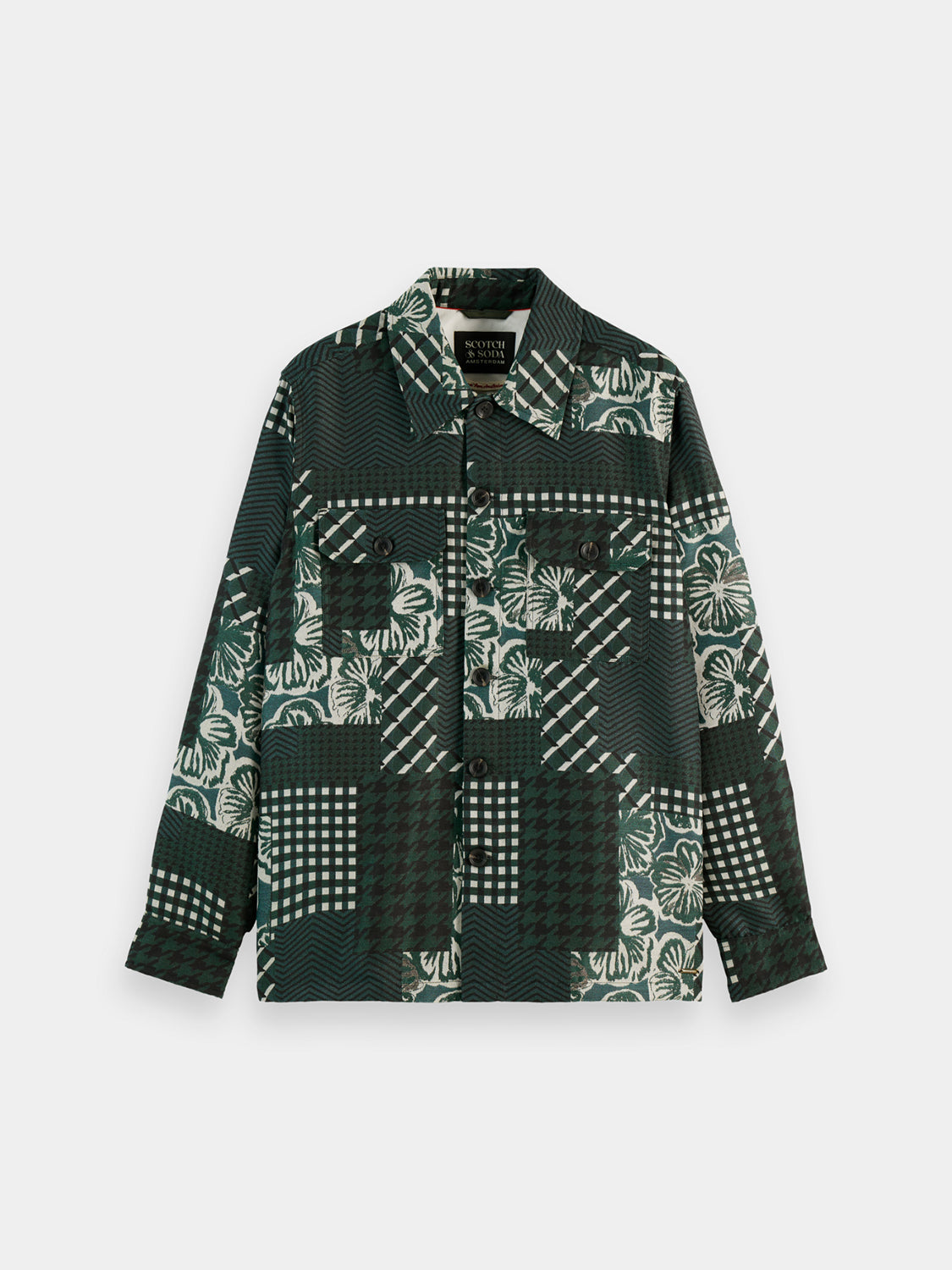 Patchwork jacquard overshirt - Scotch & Soda AU