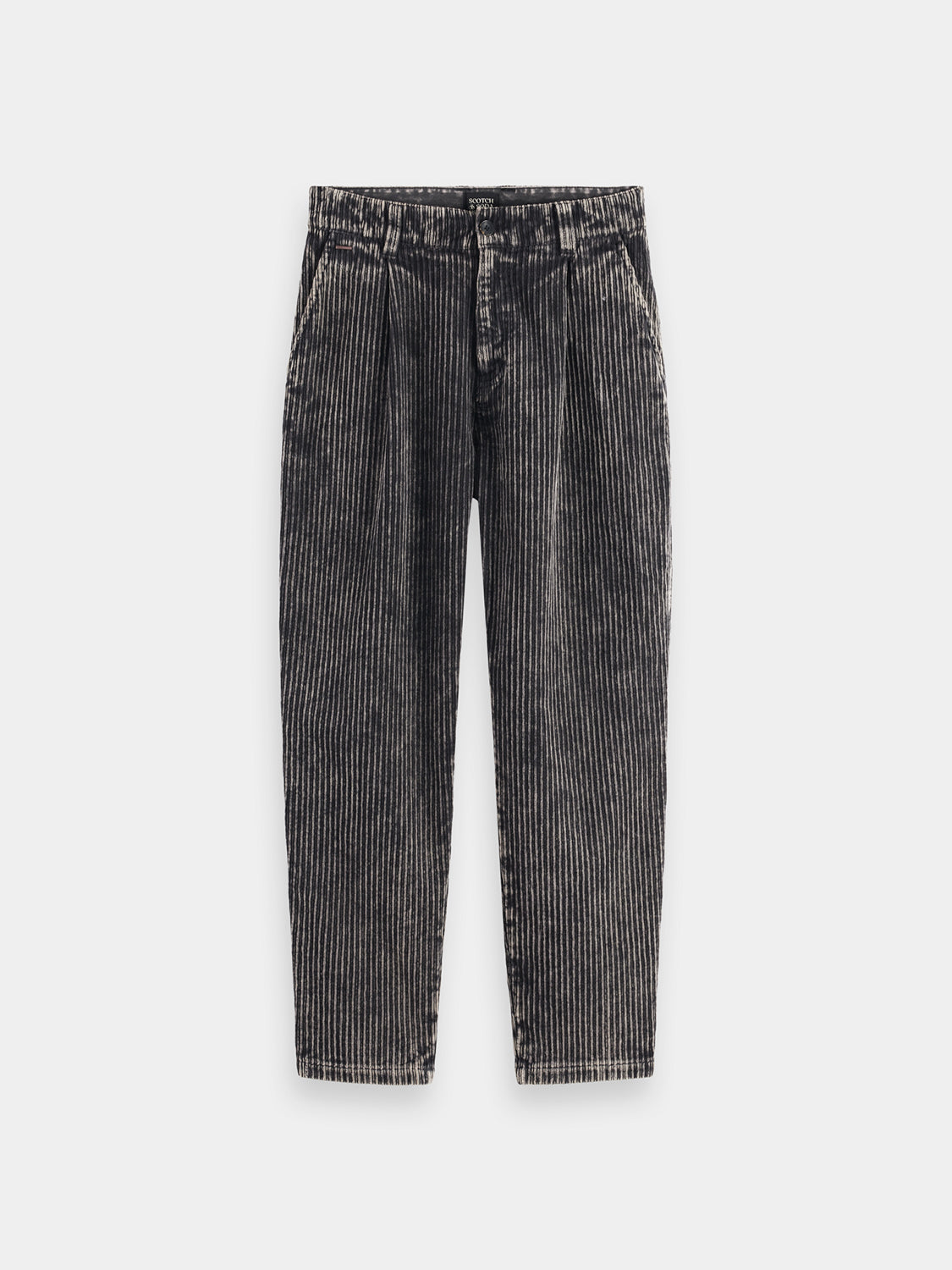 Washed corduroy pleated chinos - Scotch & Soda AU