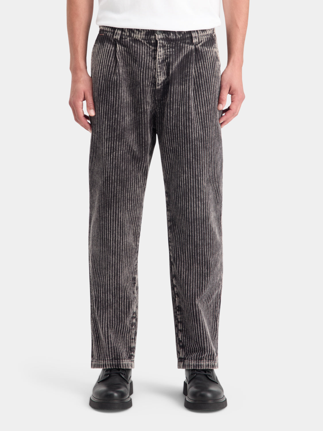 Washed corduroy pleated chinos - Scotch & Soda AU