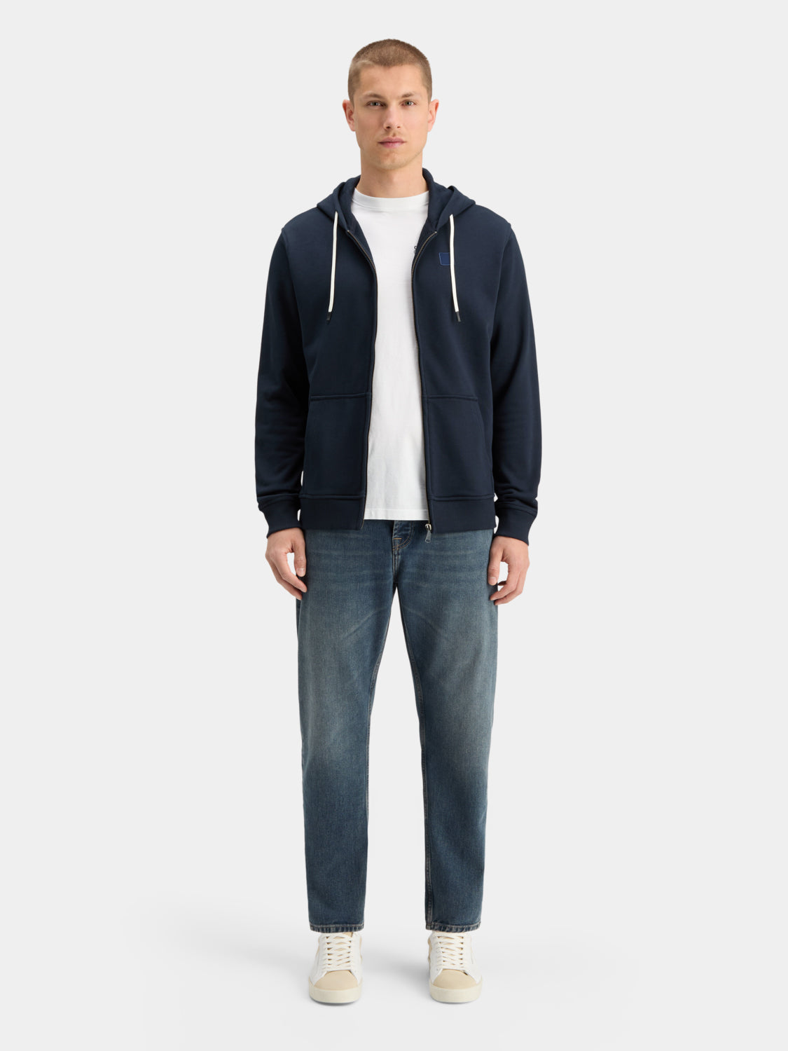 Logo badge zip-through hoodie - Scotch & Soda AU