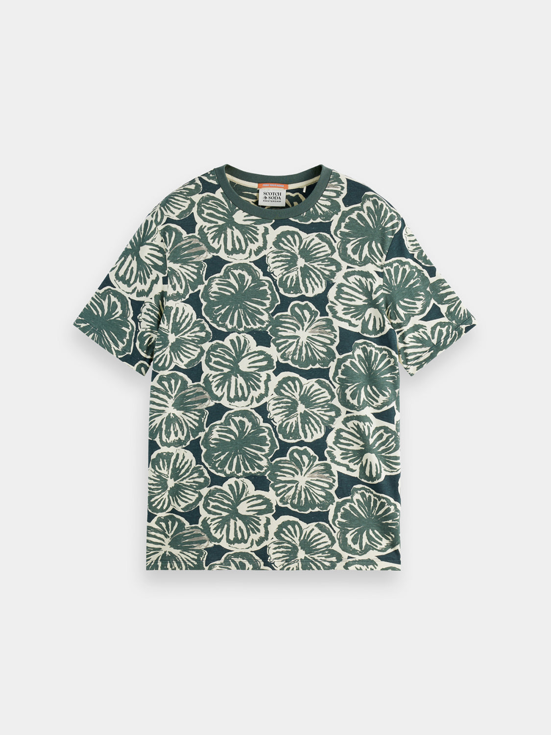Flower printed t-shirt - Scotch & Soda AU