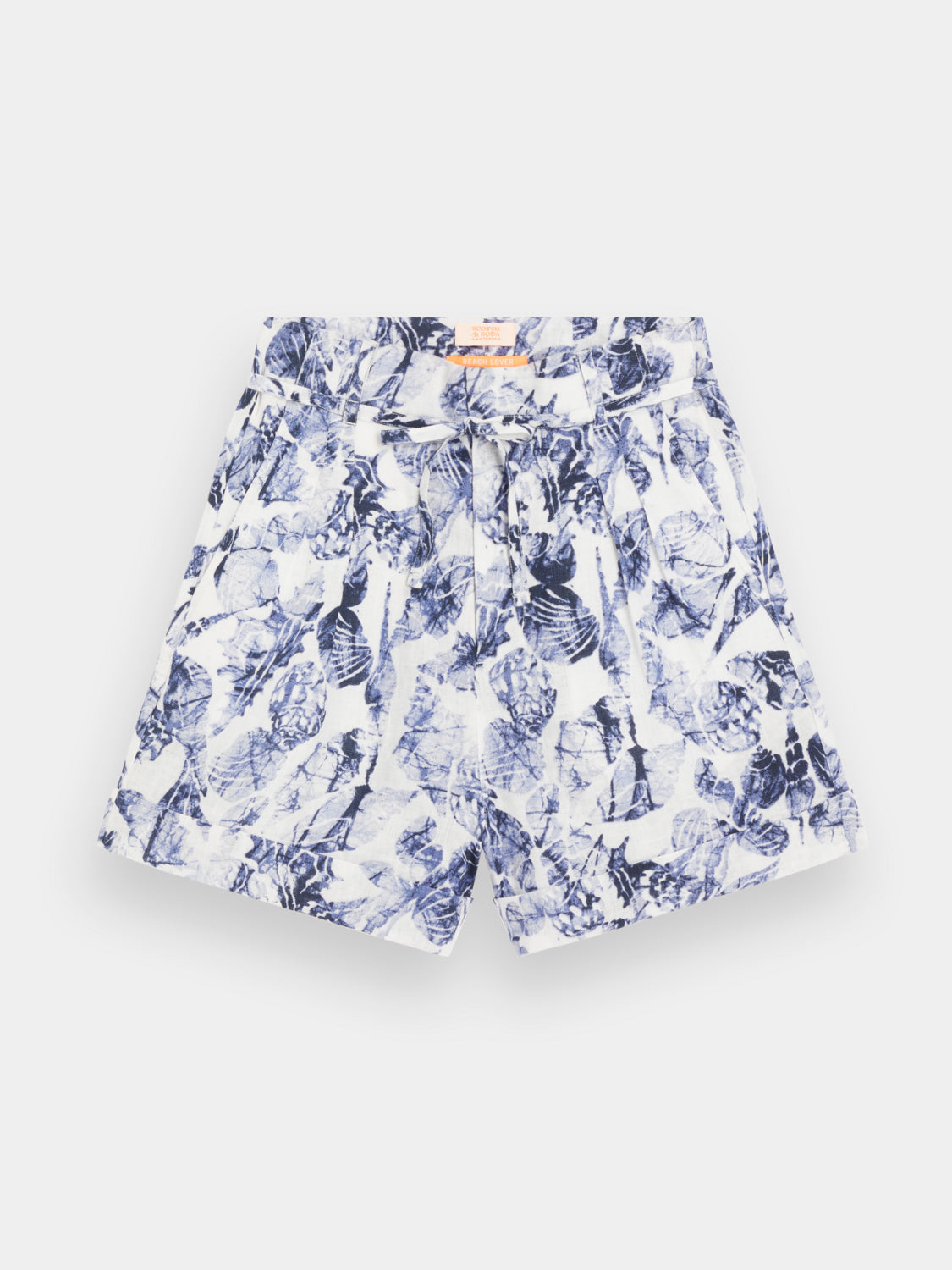High-rise linen shorts - Scotch & Soda AU