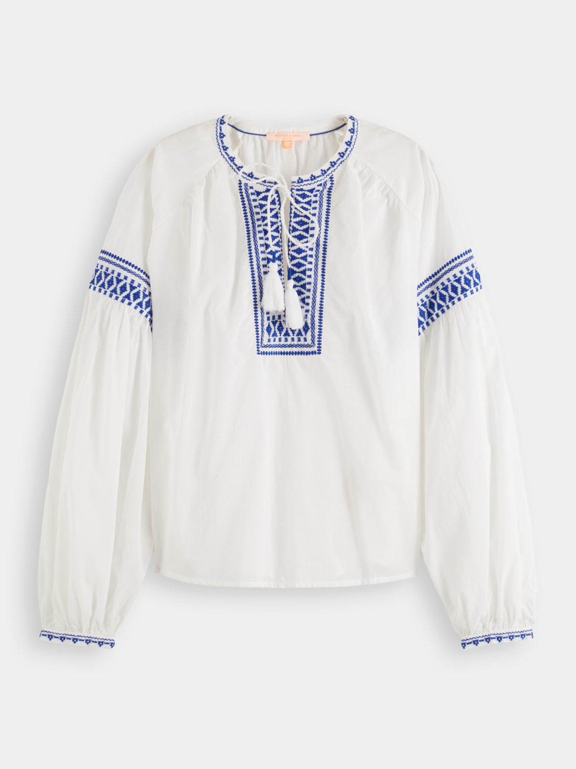Balloon sleeve top with tape detail - Scotch & Soda AU