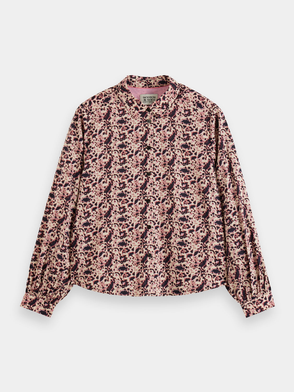 Printed balloon sleeve shirt - Scotch & Soda AU
