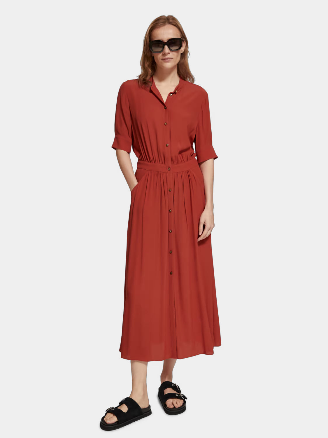 Midi dress with button closure - Scotch & Soda AU