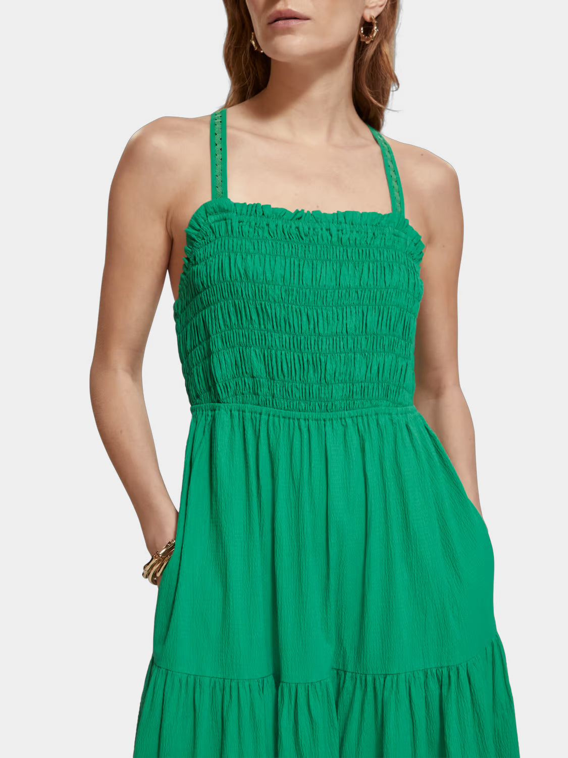 Maxi dress with smock detail - Scotch & Soda AU