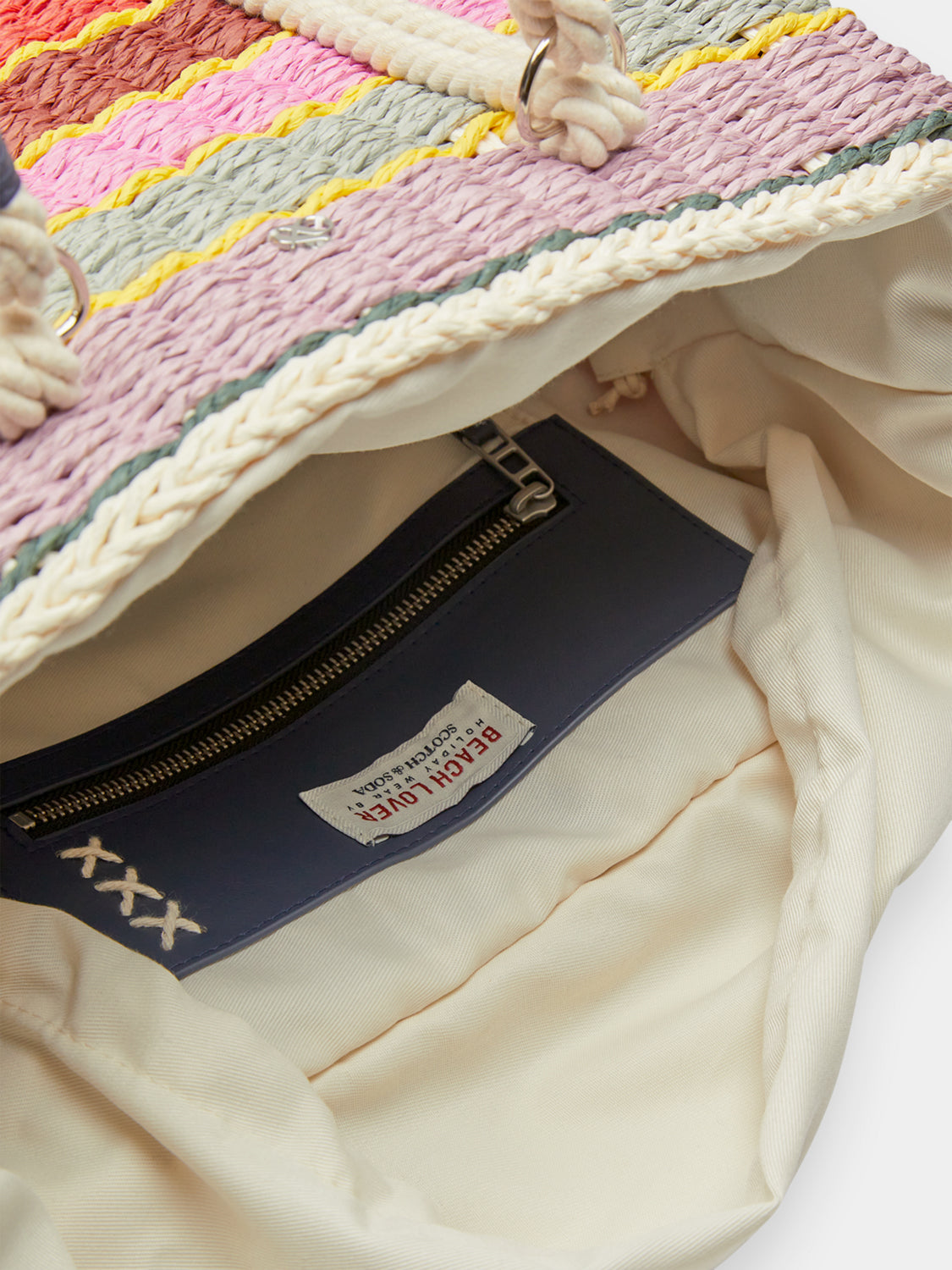 Striped straw tote bag - Scotch & Soda AU