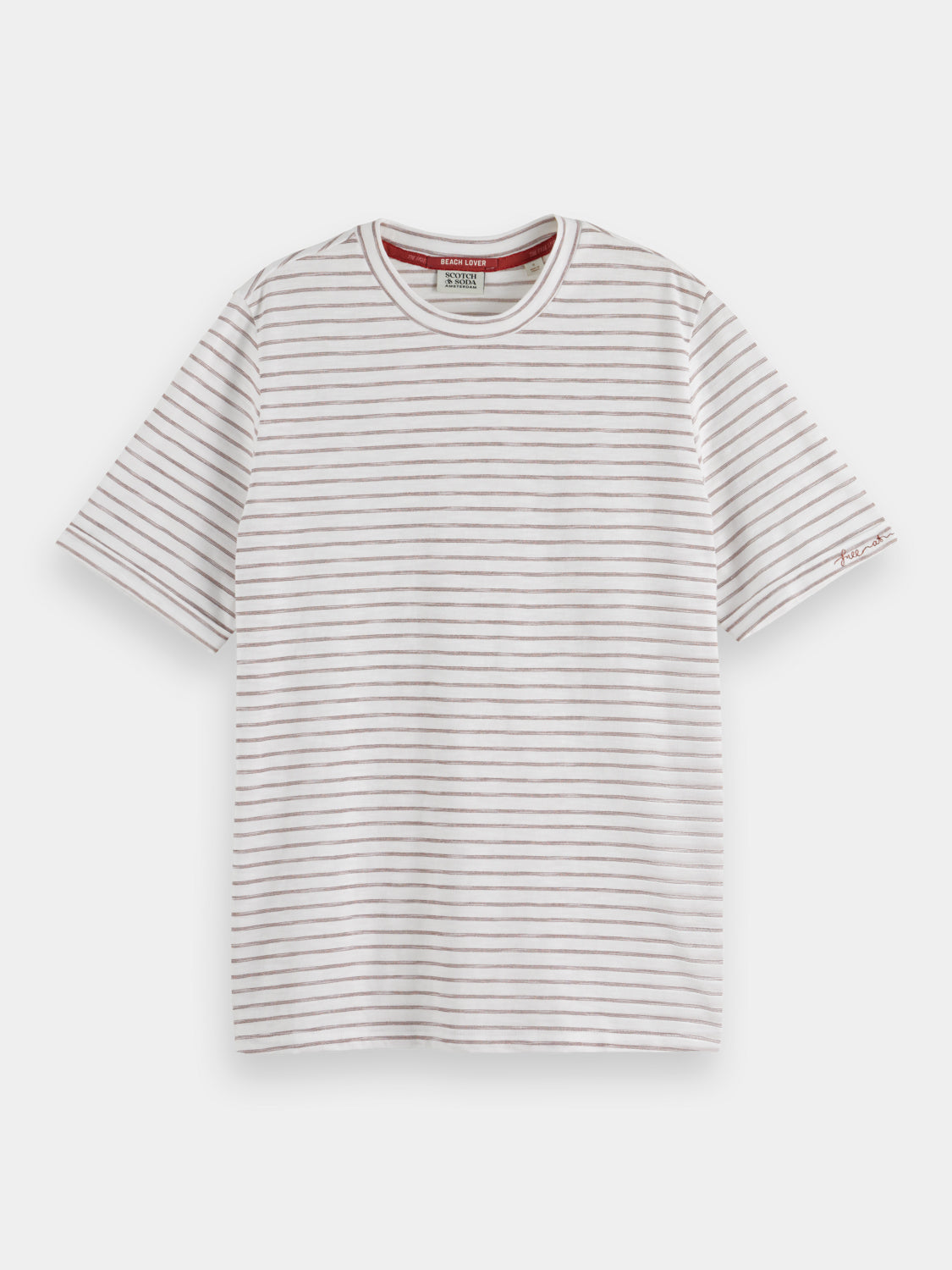 Relaxed-fit lurex striped t-shirt - Scotch & Soda AU