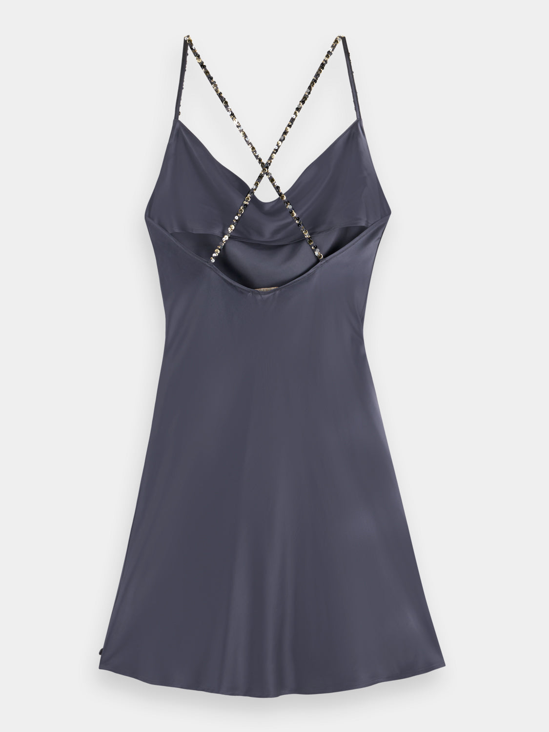 Cowl neck mini dress with sequins straps - Scotch & Soda AU