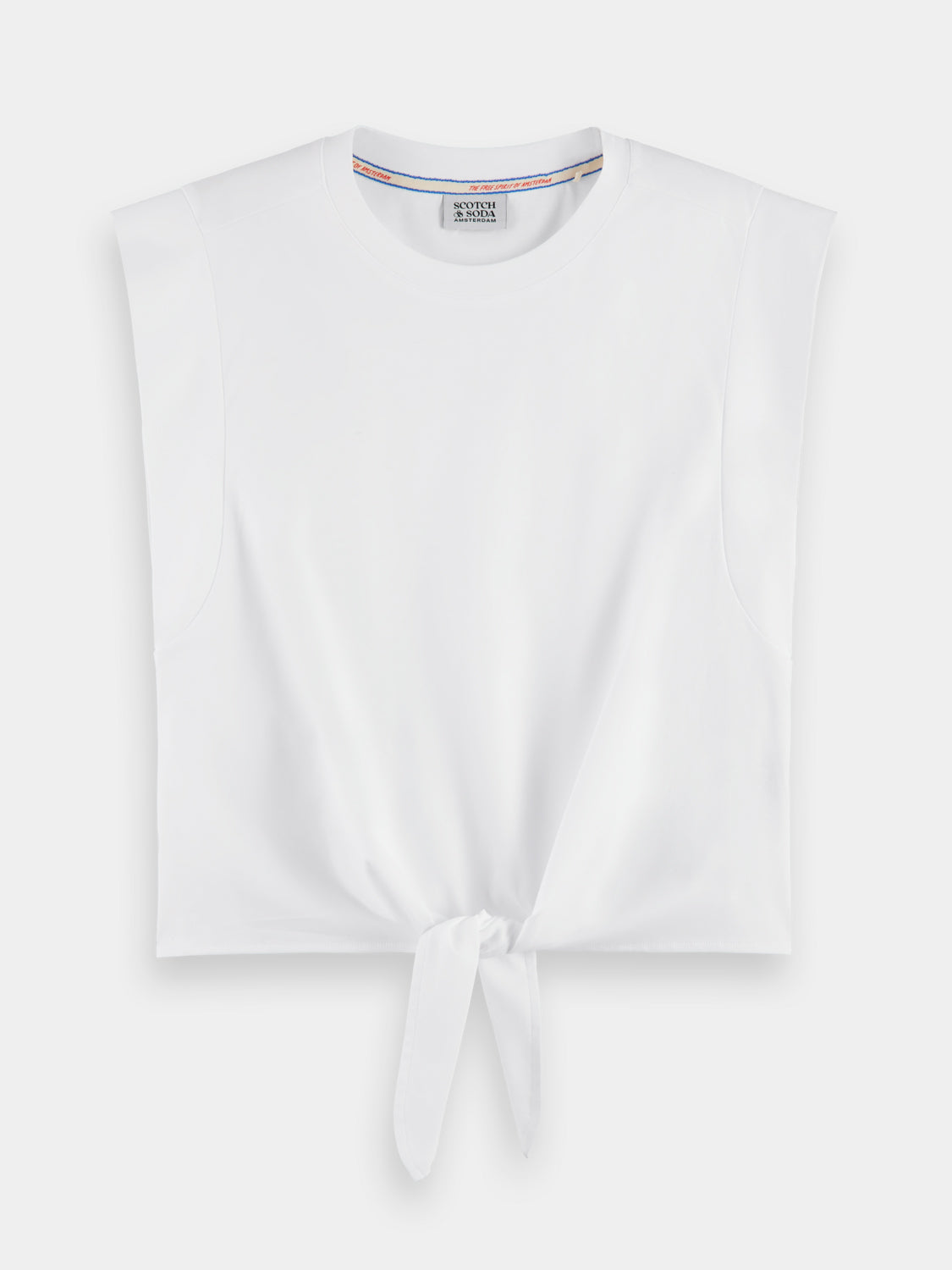 Sleeveless knotted T-shirt - Scotch & Soda AU