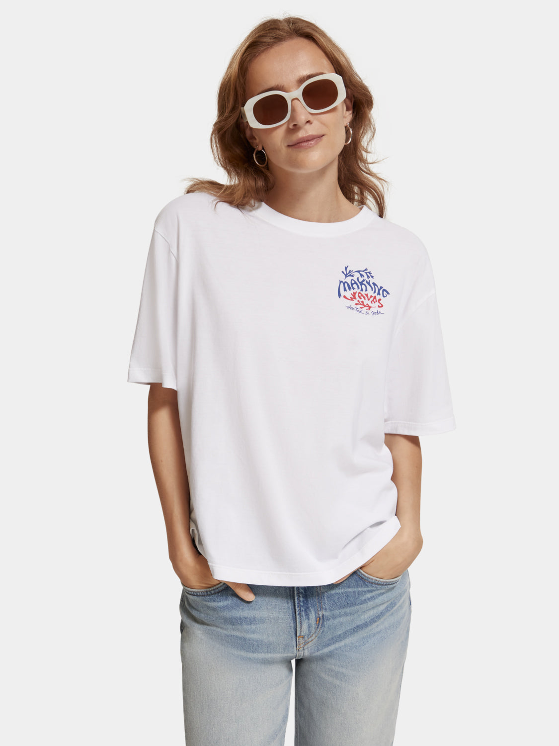 Loose fit graphic t-shirt - Scotch & Soda AU