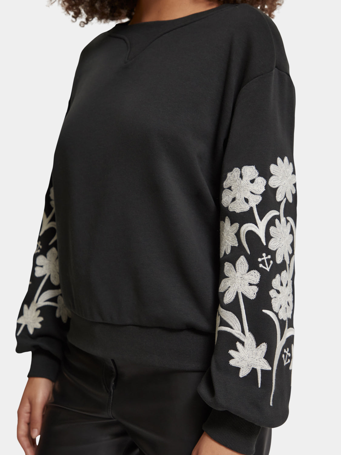 Embroidered sleeve sweatshirt - Scotch & Soda AU