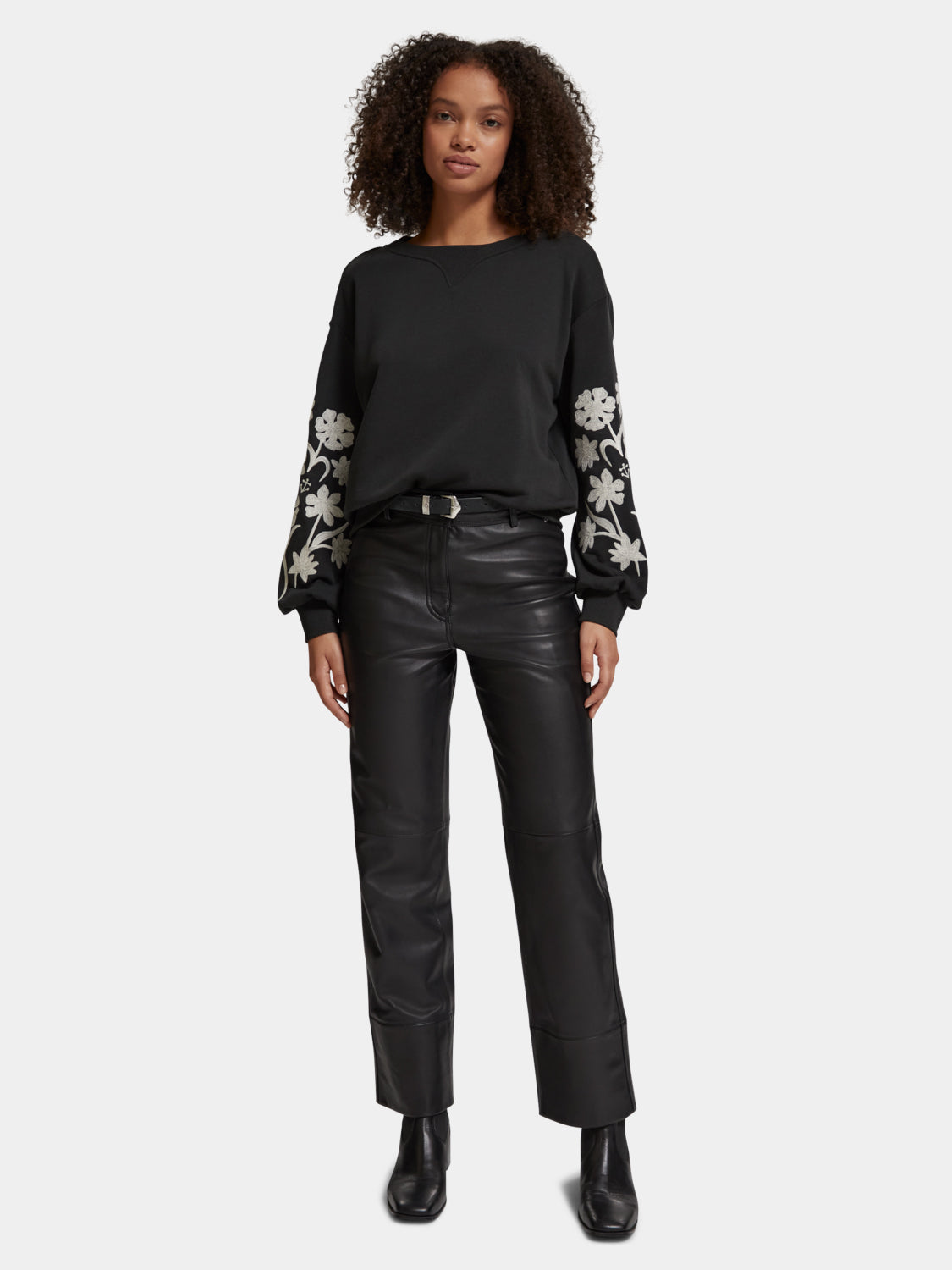 Embroidered sleeve sweatshirt - Scotch & Soda AU