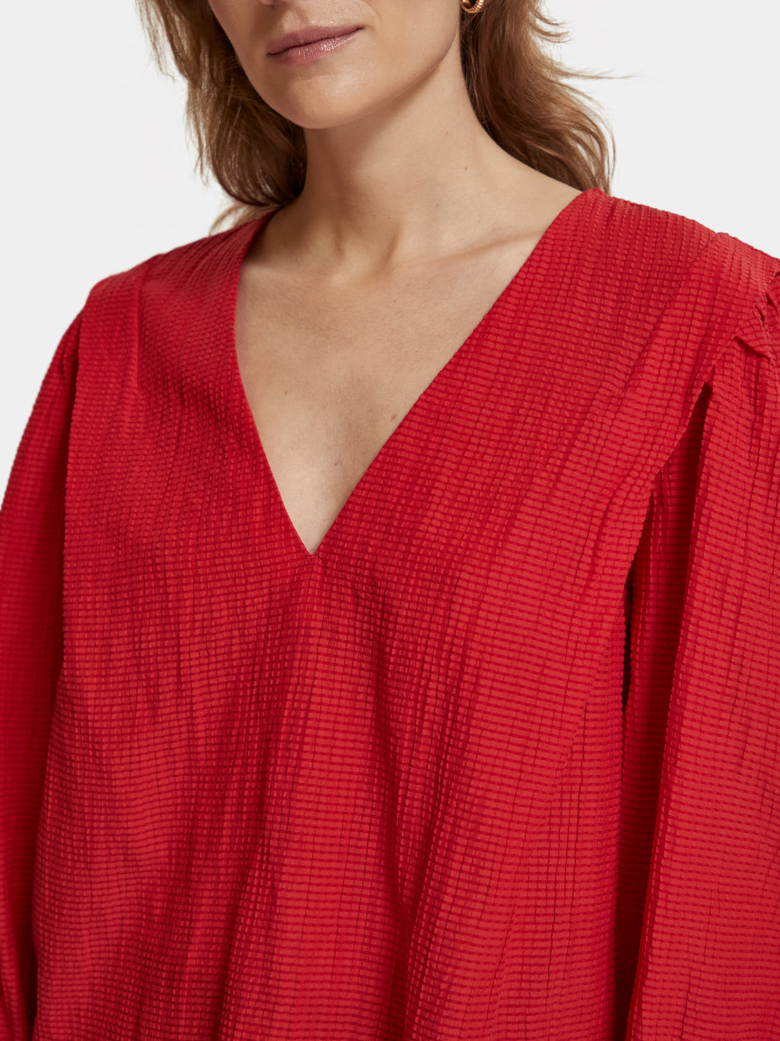 Lightweight V-neck blouse - Scotch & Soda AU
