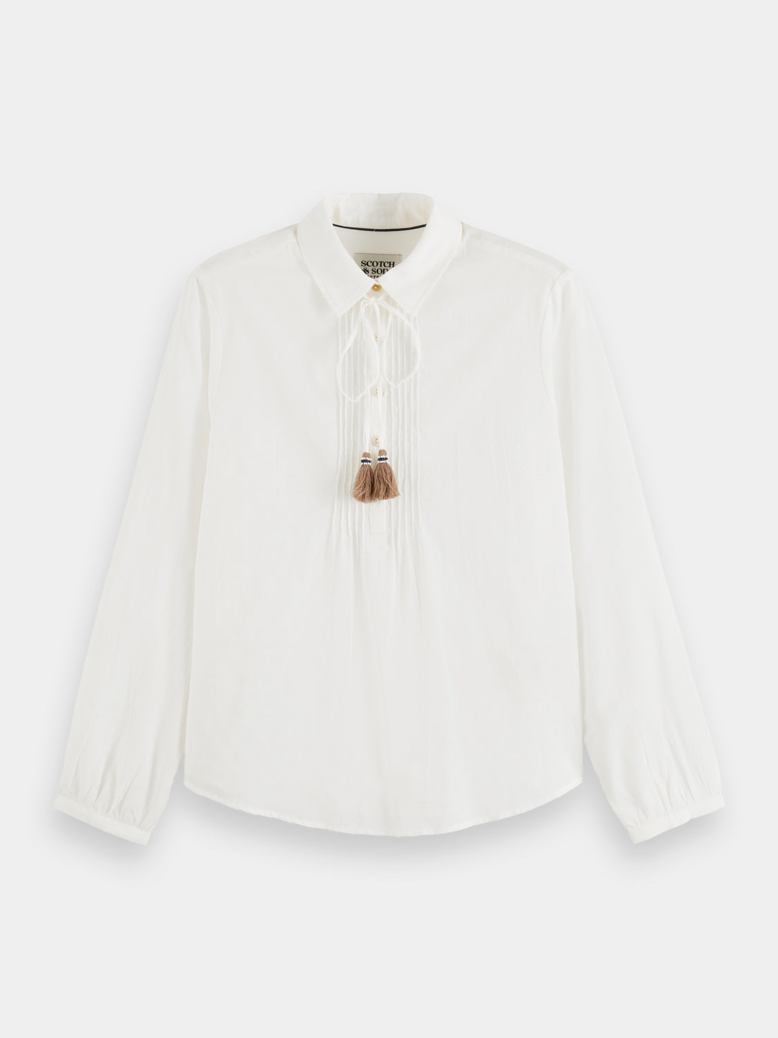Pintuck tassel blouse - Scotch & Soda AU