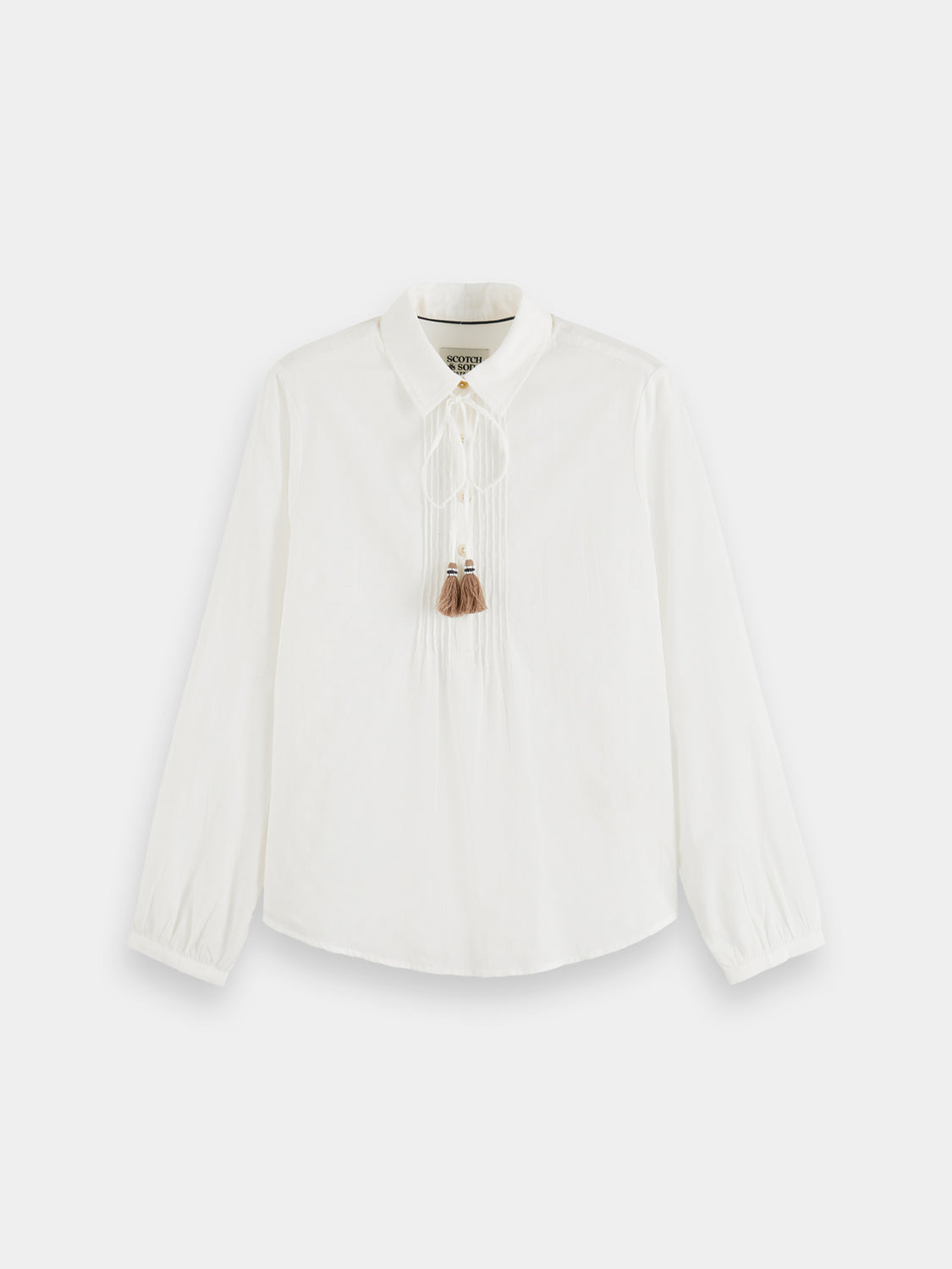 Pintuck tassel blouse - Scotch & Soda AU