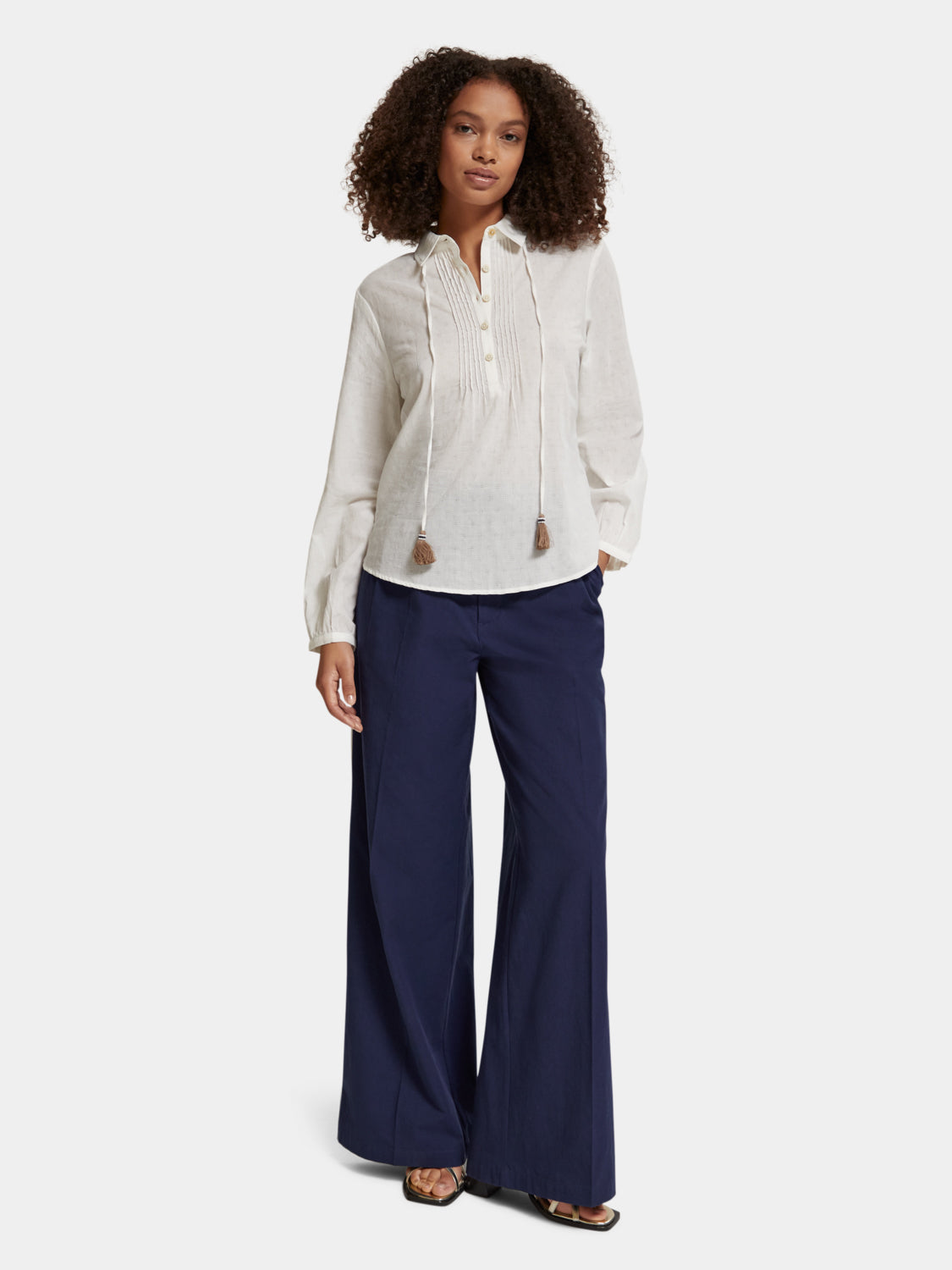 Pintuck tassel blouse - Scotch & Soda AU