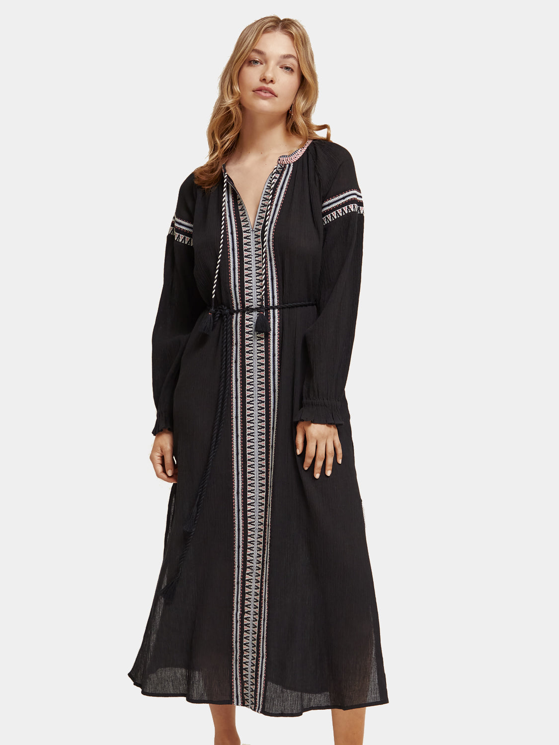Midi dress with embroidery details - Scotch & Soda AU