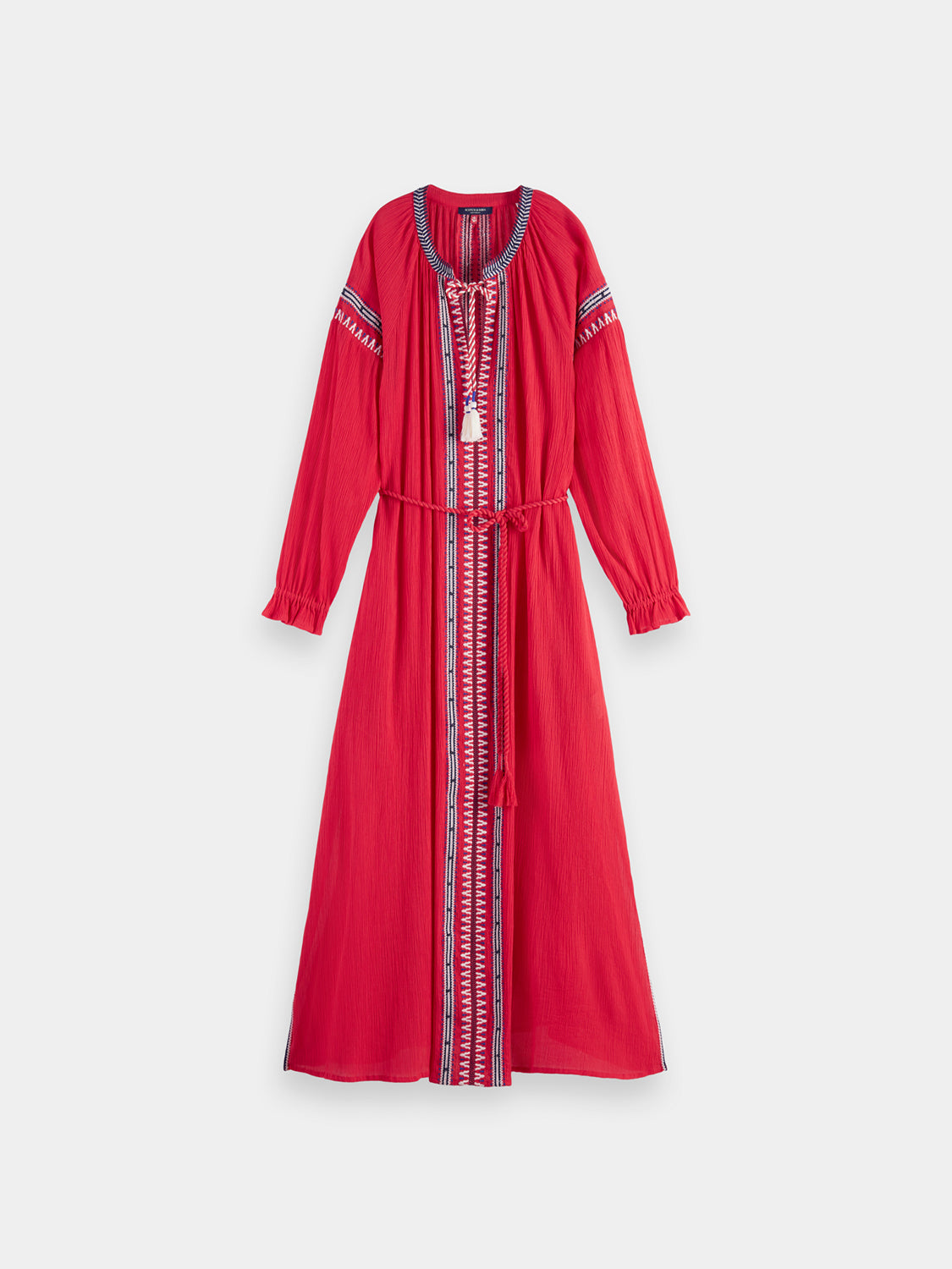 Midi dress with embroidery
