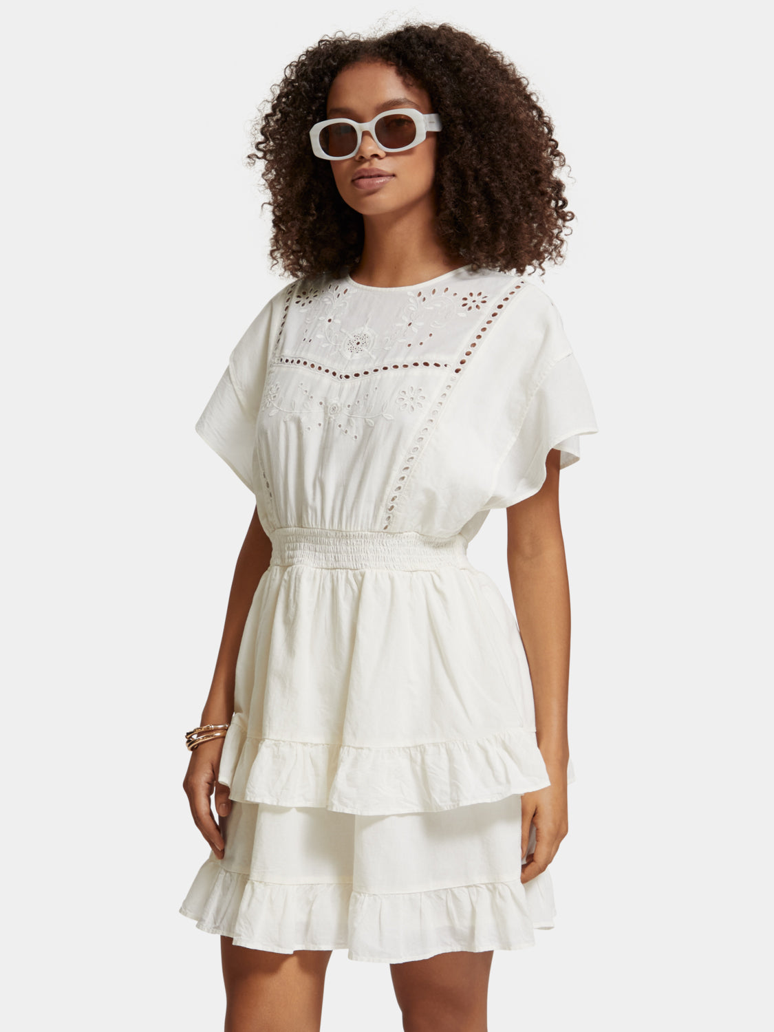 Broiderie anglaise midi dress - Scotch & Soda AU