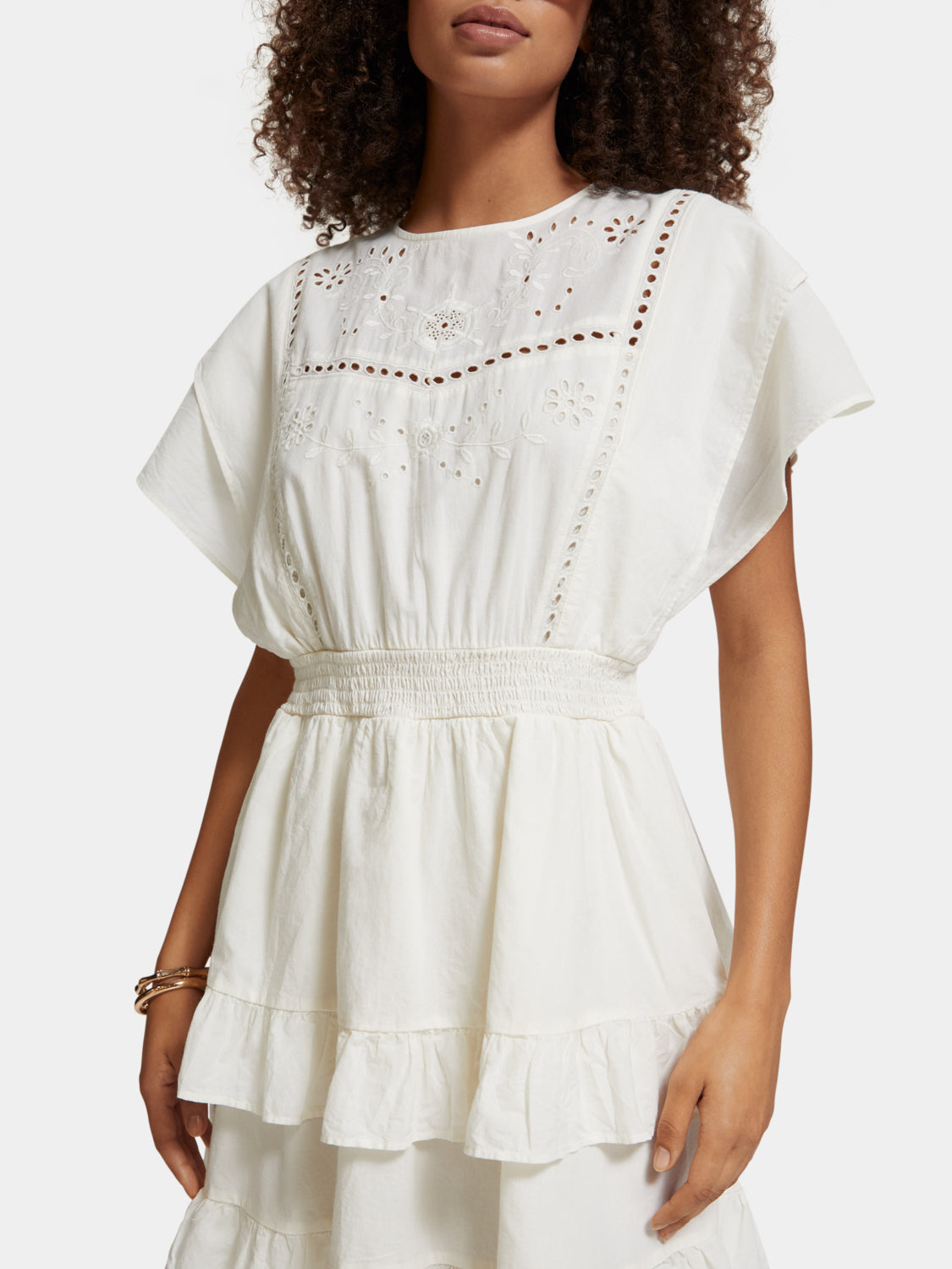 Broiderie anglaise midi dress - Scotch & Soda AU