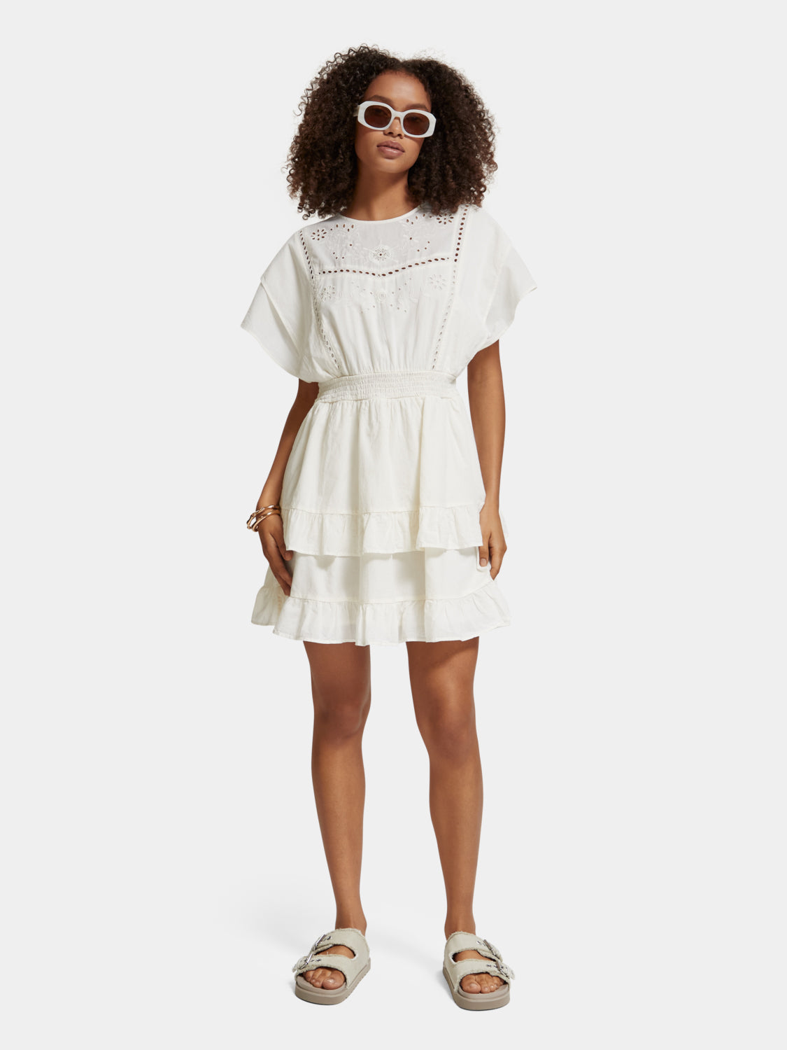 Broiderie anglaise midi dress - Scotch & Soda AU