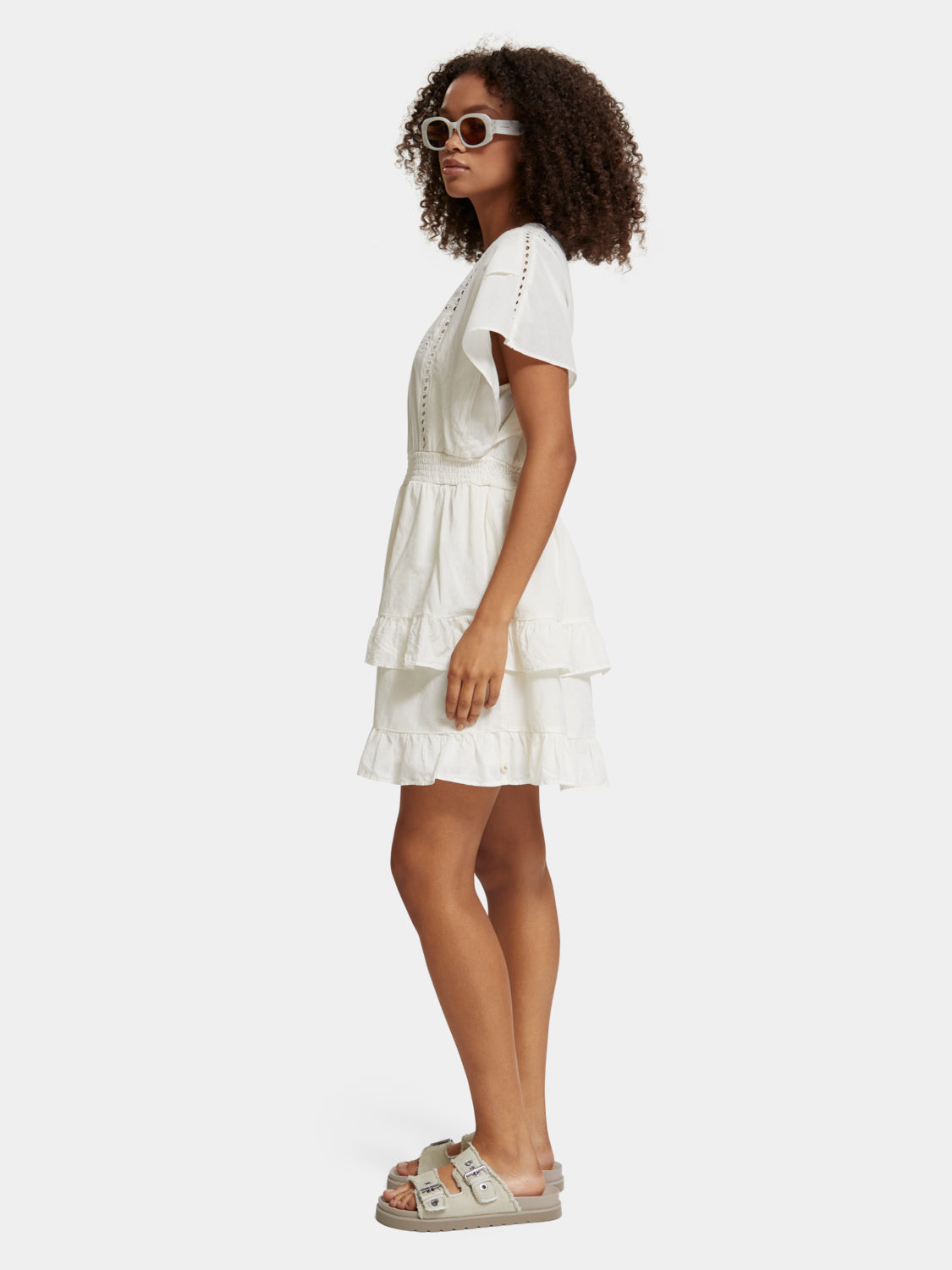 Broiderie anglaise midi dress - Scotch & Soda AU