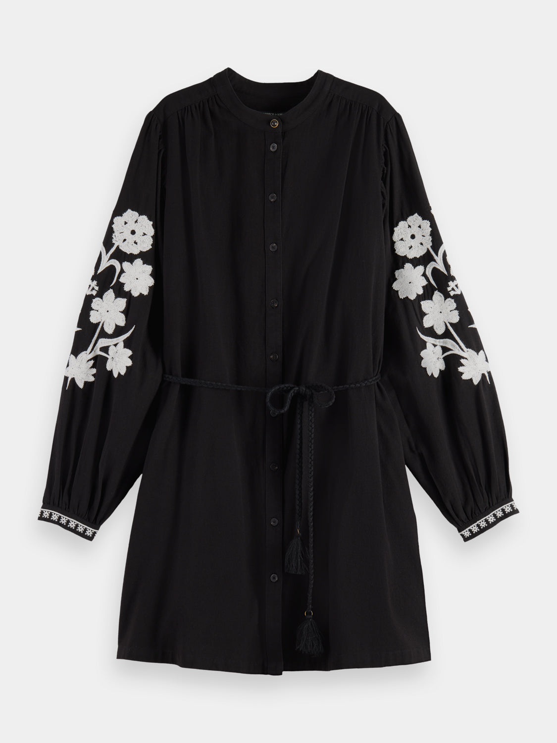 Mini dress with sleeve embroidery - Scotch & Soda AU