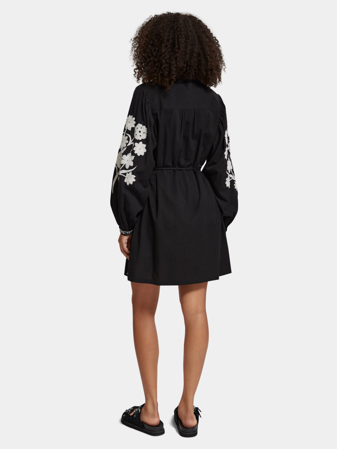 Mini dress with sleeve embroidery - Scotch & Soda AU