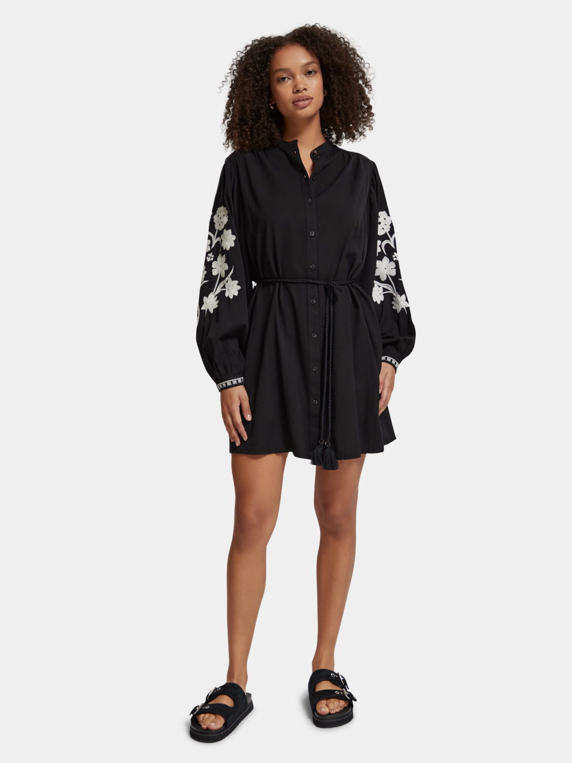 Mini dress with sleeve embroidery - Scotch & Soda AU