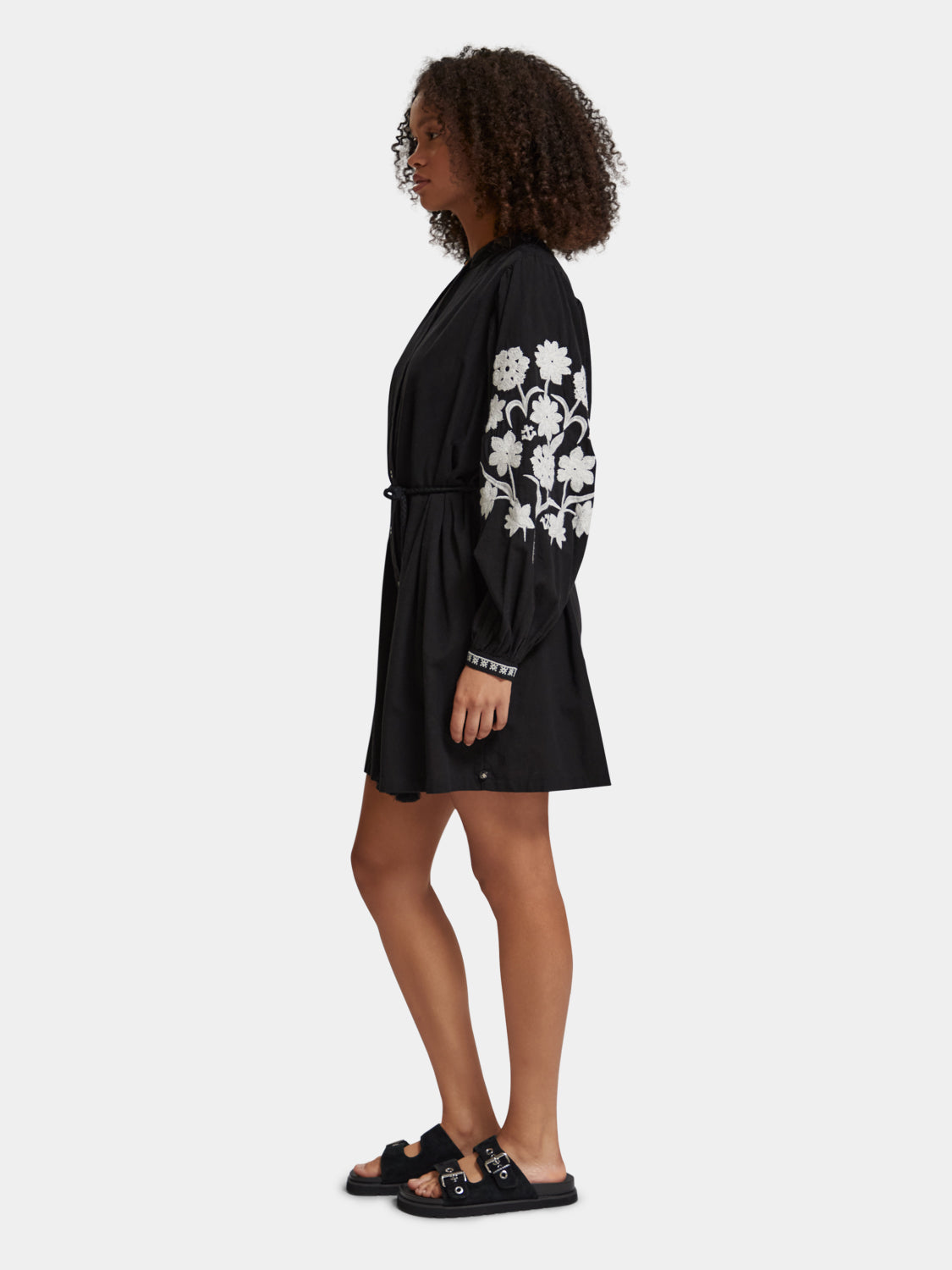 Mini dress with sleeve embroidery - Scotch & Soda AU