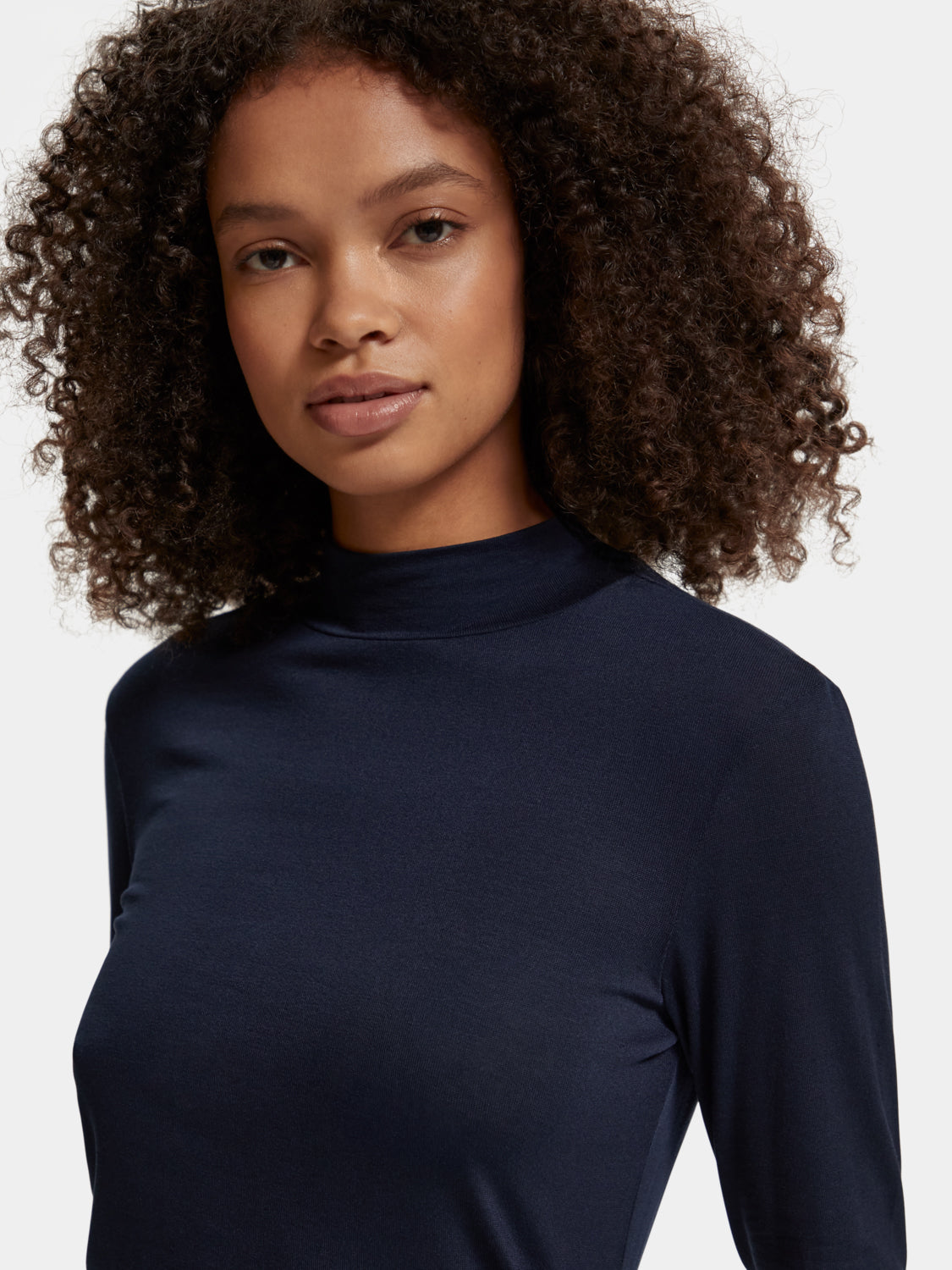 Long-sleeved mock neck top - Scotch & Soda AU