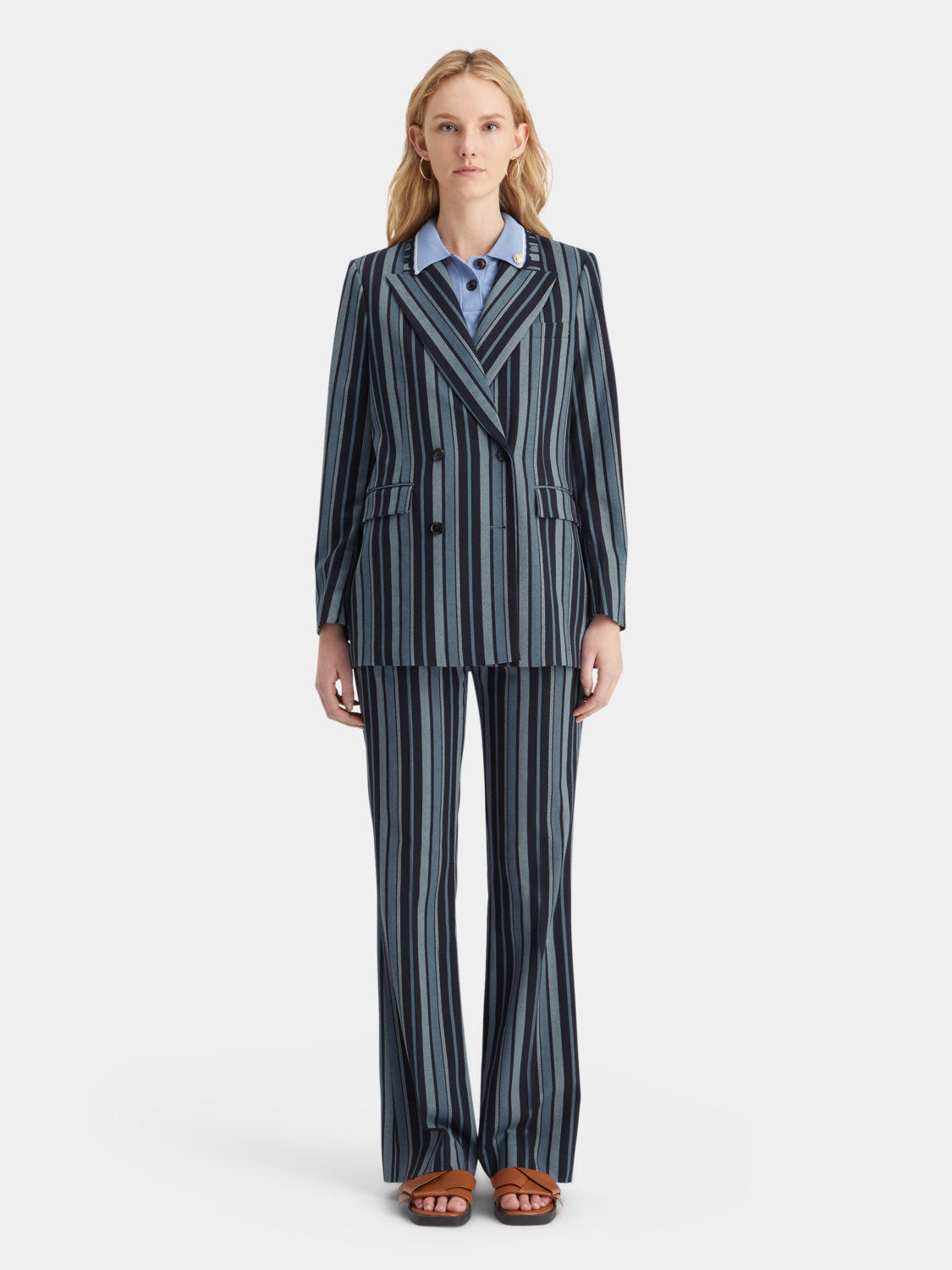 Striped double-breasted blazer - Scotch & Soda AU