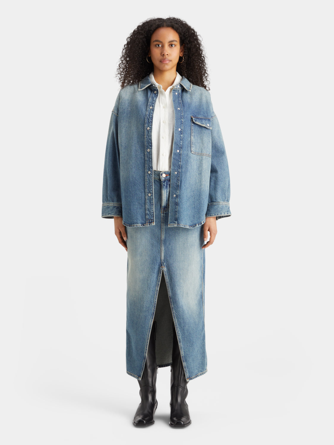 Vintage washed denim overshirt - Scotch & Soda AU