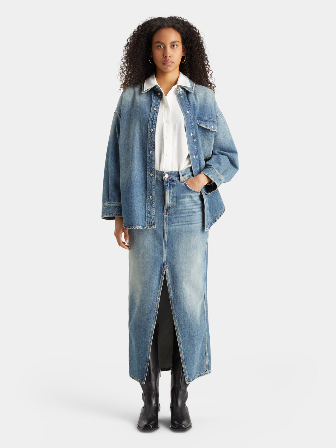 Vintage washed denim overshirt - Scotch & Soda AU