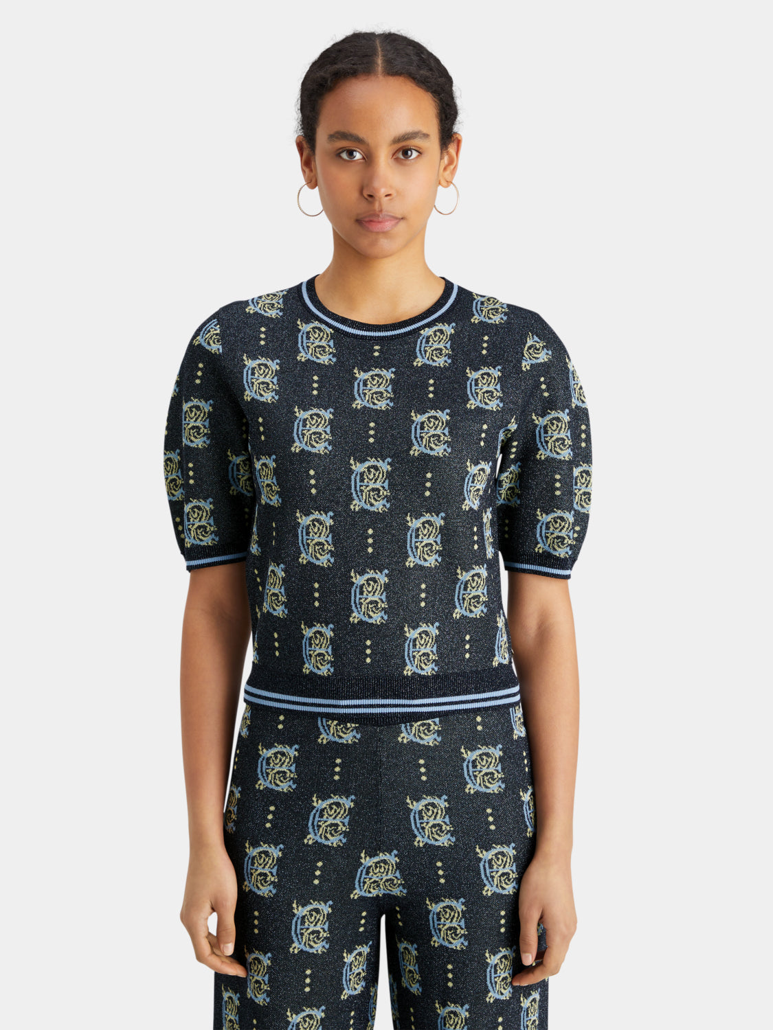 Jacquard cropped top