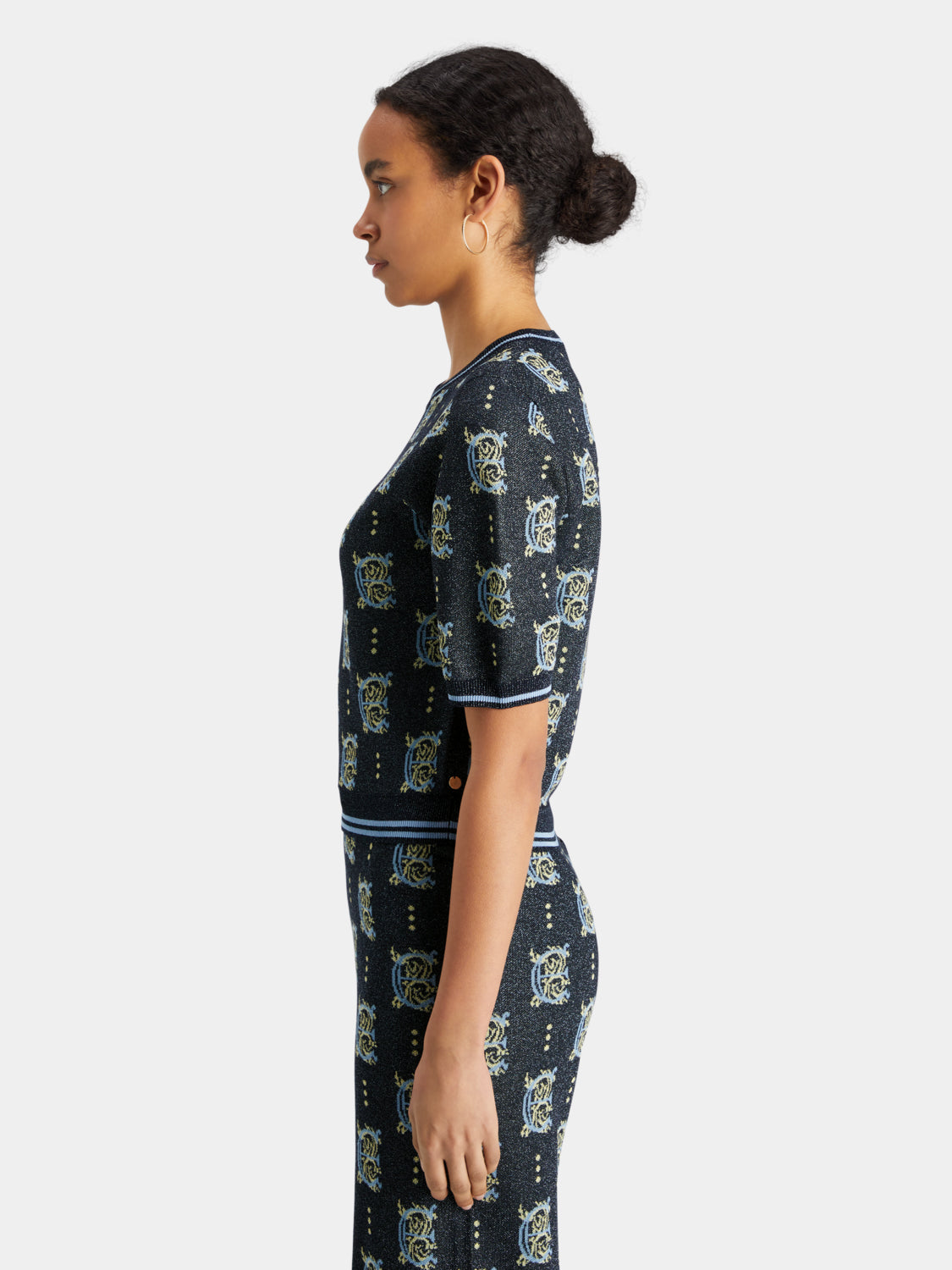 Jacquard cropped top