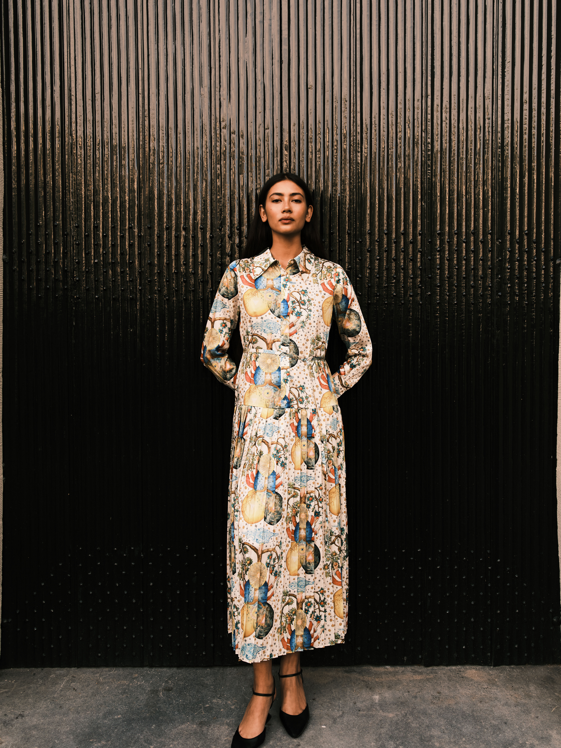 Pleated midi dress - Scotch & Soda AU