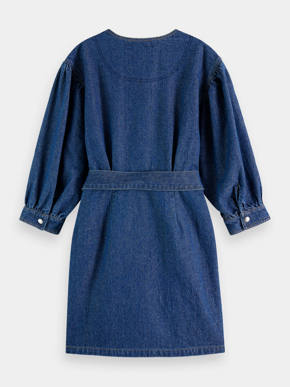 Belted v-neck denim dress - Scotch & Soda AU