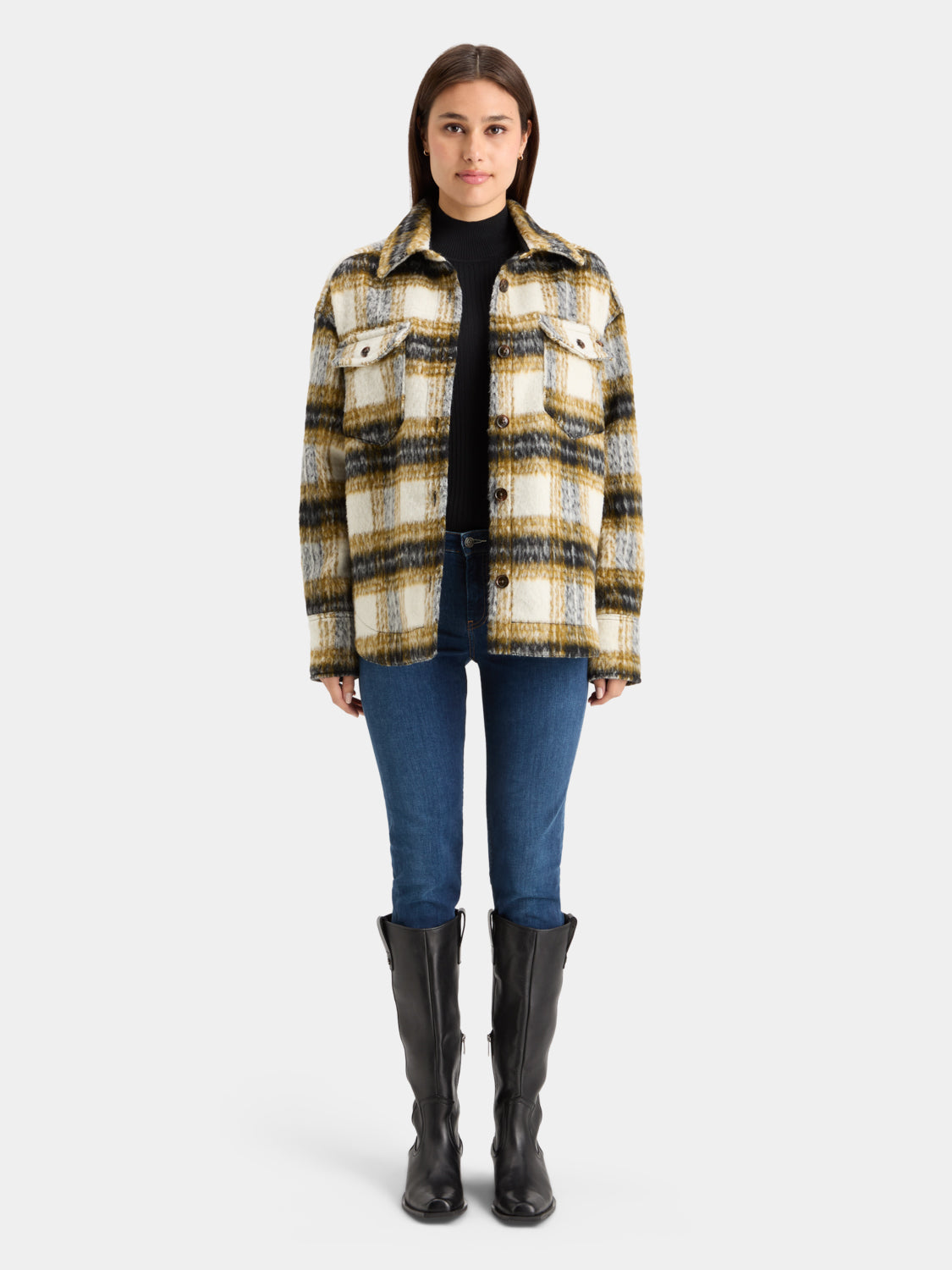 Brushed check shirt jacket - Scotch & Soda AU