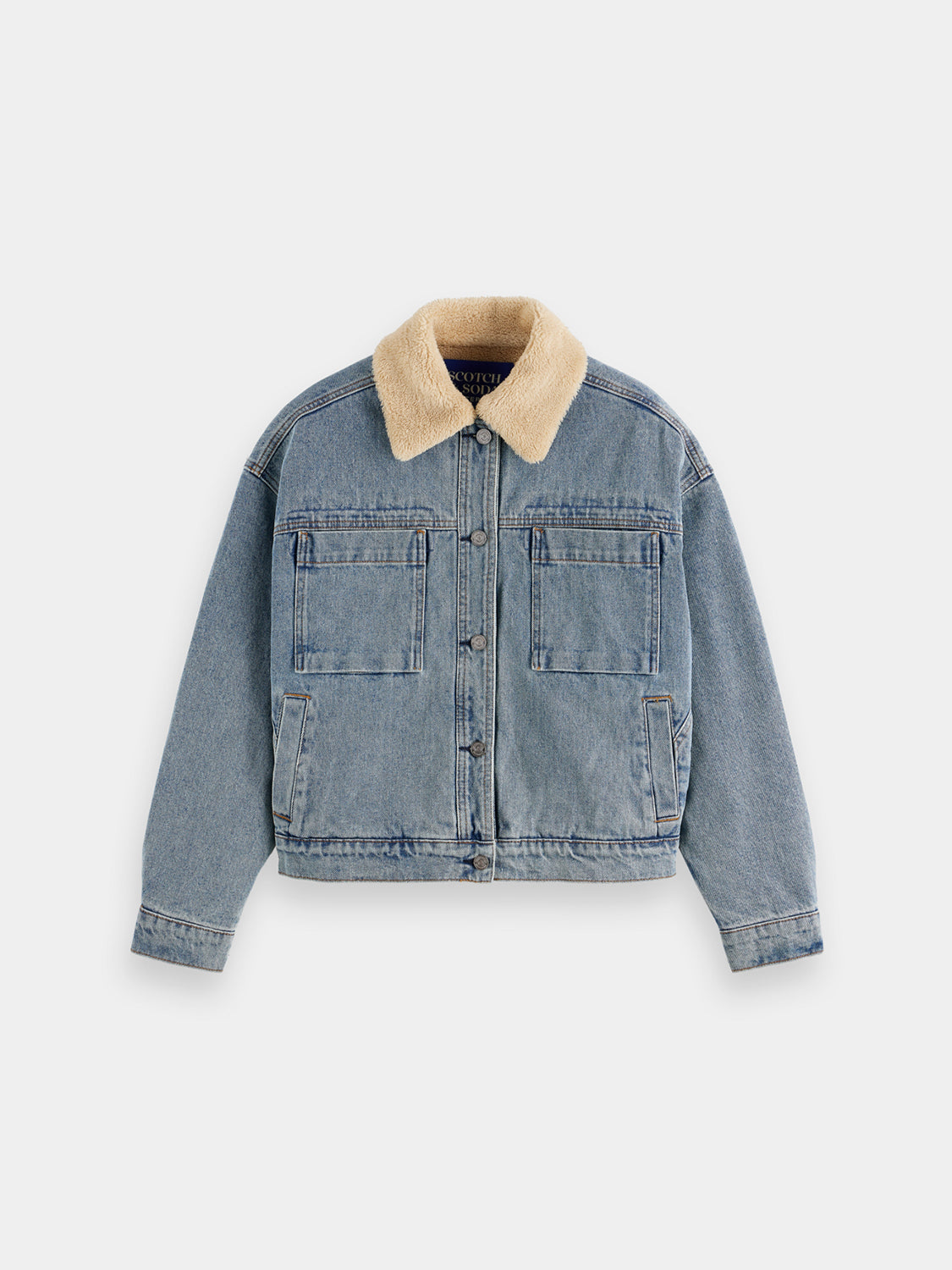 Sherpa collar denim jacket - Scotch & Soda AU