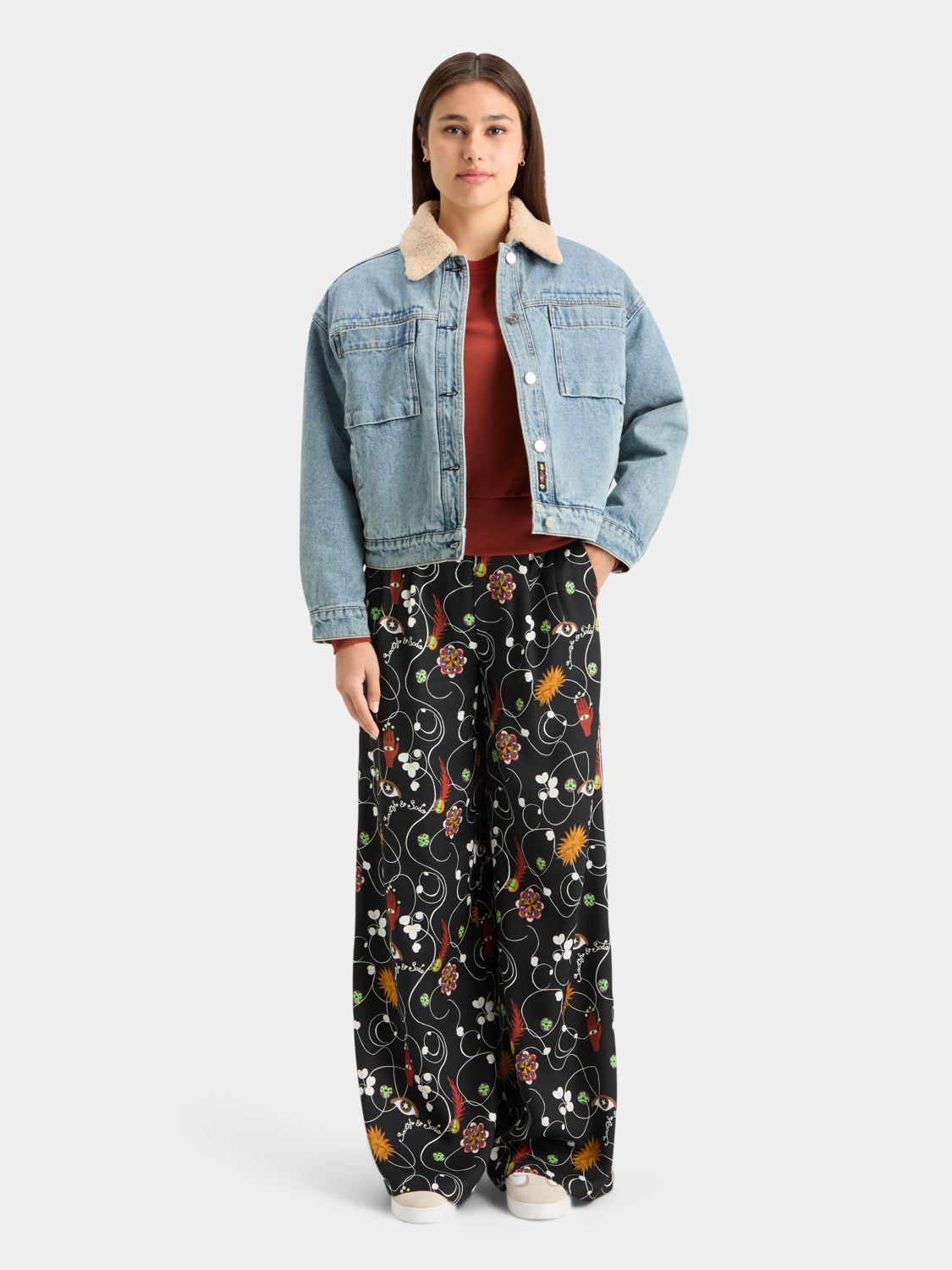 Sherpa collar denim jacket - Scotch & Soda AU