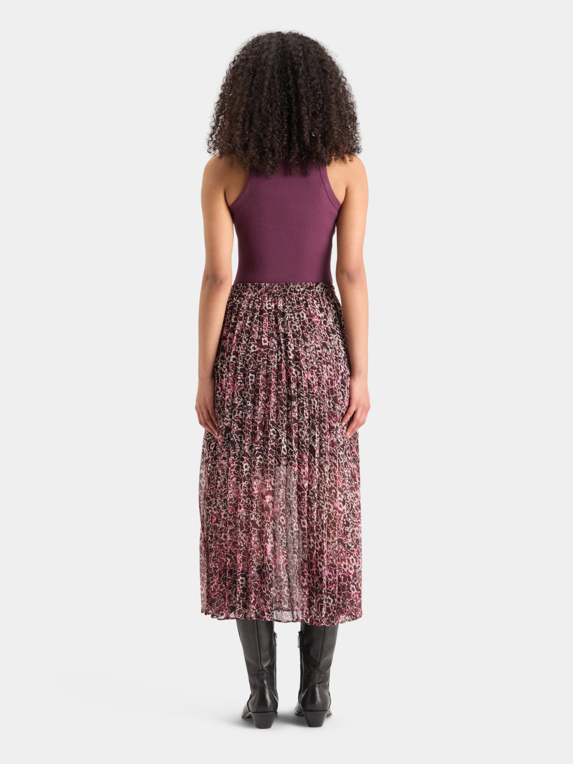 Pleated floral midi skirt - Scotch & Soda AU
