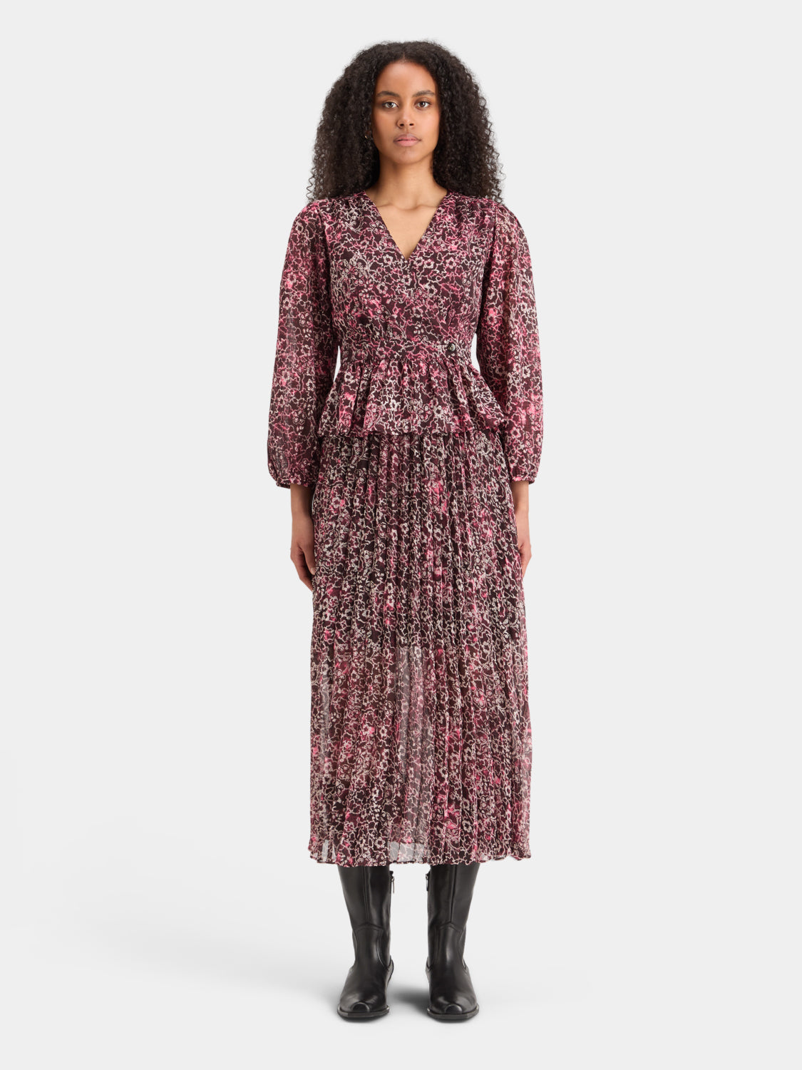 Pleated floral midi skirt - Scotch & Soda AU