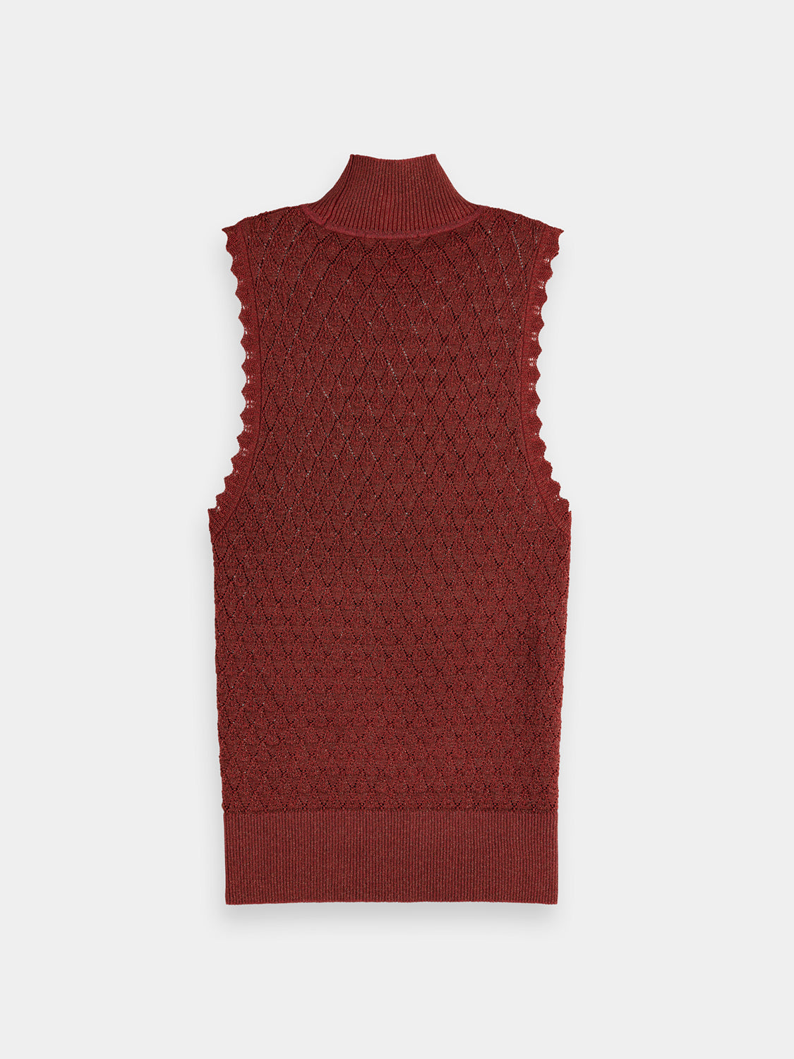 Metallic pointelle knit tank - Scotch & Soda AU