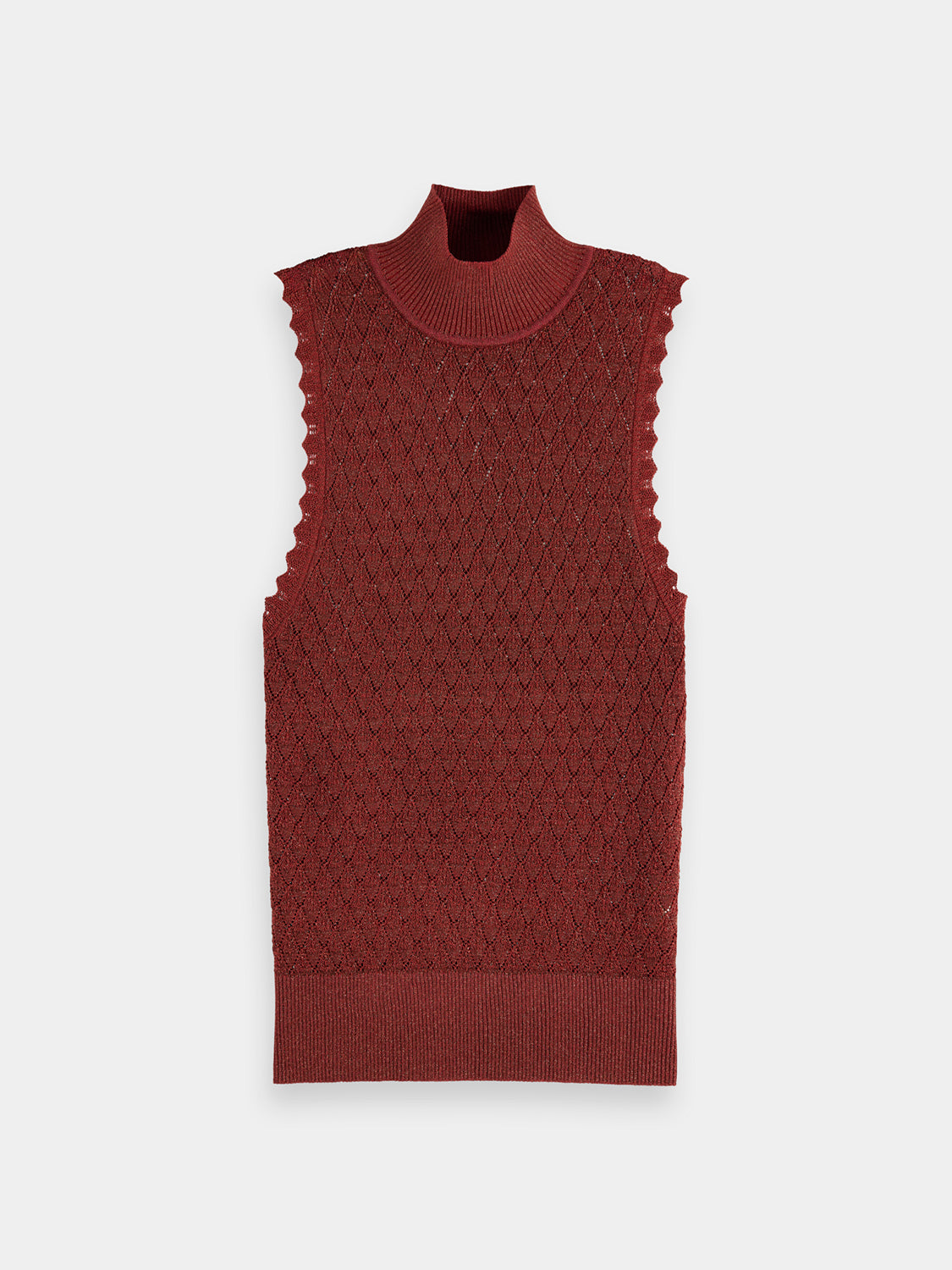 Metallic pointelle knit tank - Scotch & Soda AU