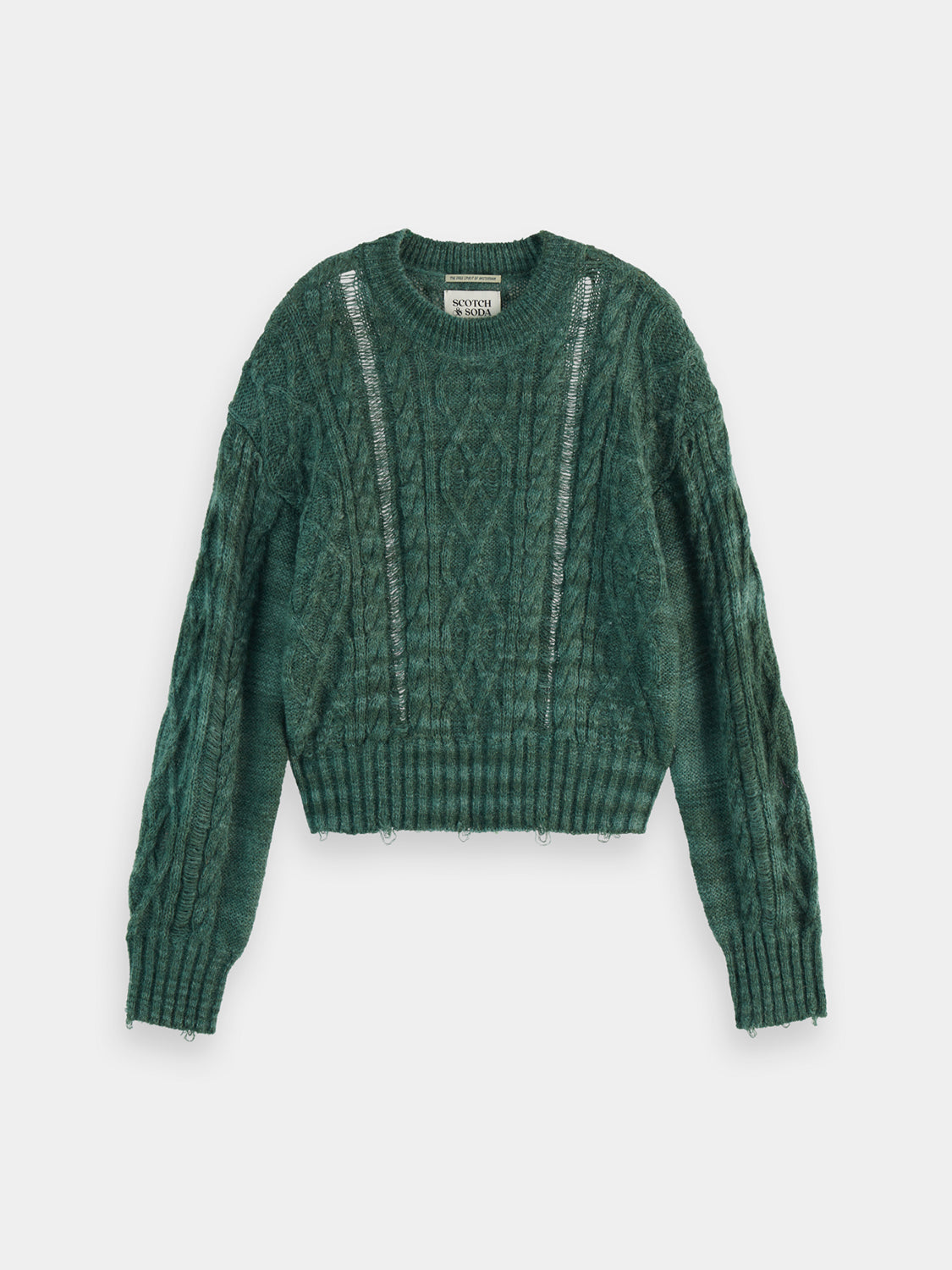 Cable stitch cropped pullover - Scotch & Soda AU