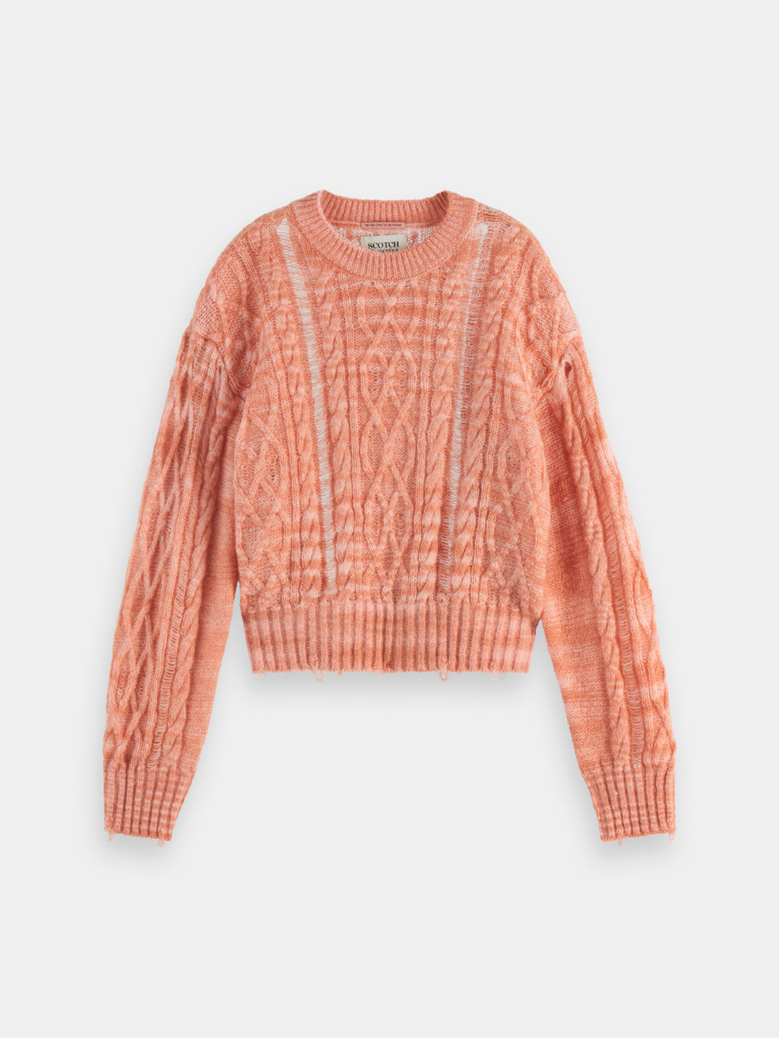Cable stitch cropped pullover - Scotch & Soda AU