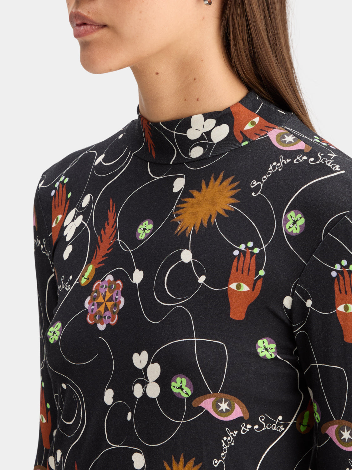 Printed mock neck - Scotch & Soda AU